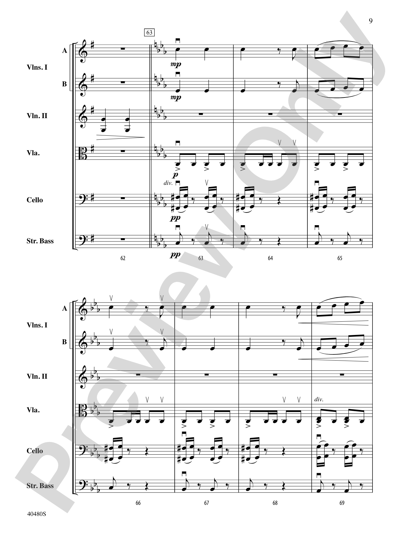 Symphony No. 8 in G Major: String Orchestra Conductor Score & Parts
