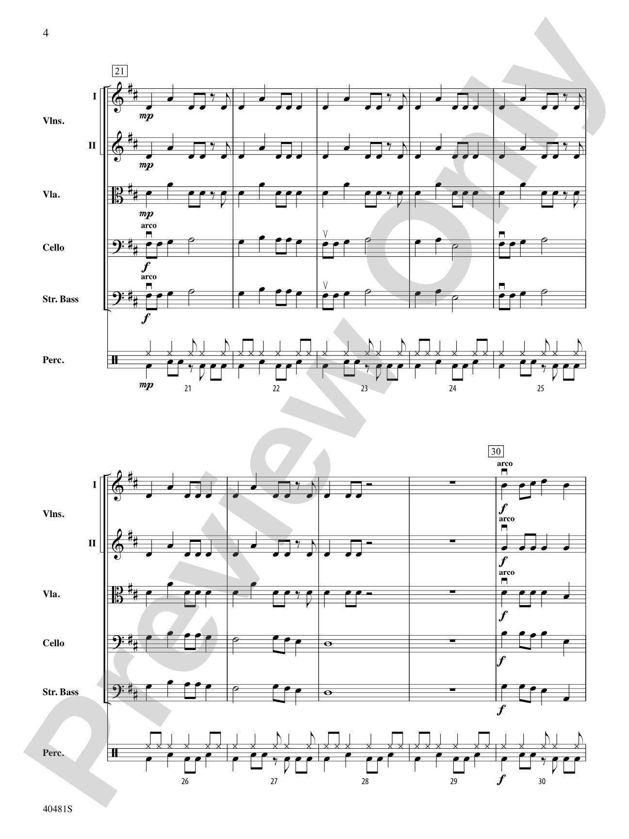 DNA: String Orchestra Conductor Score & Parts