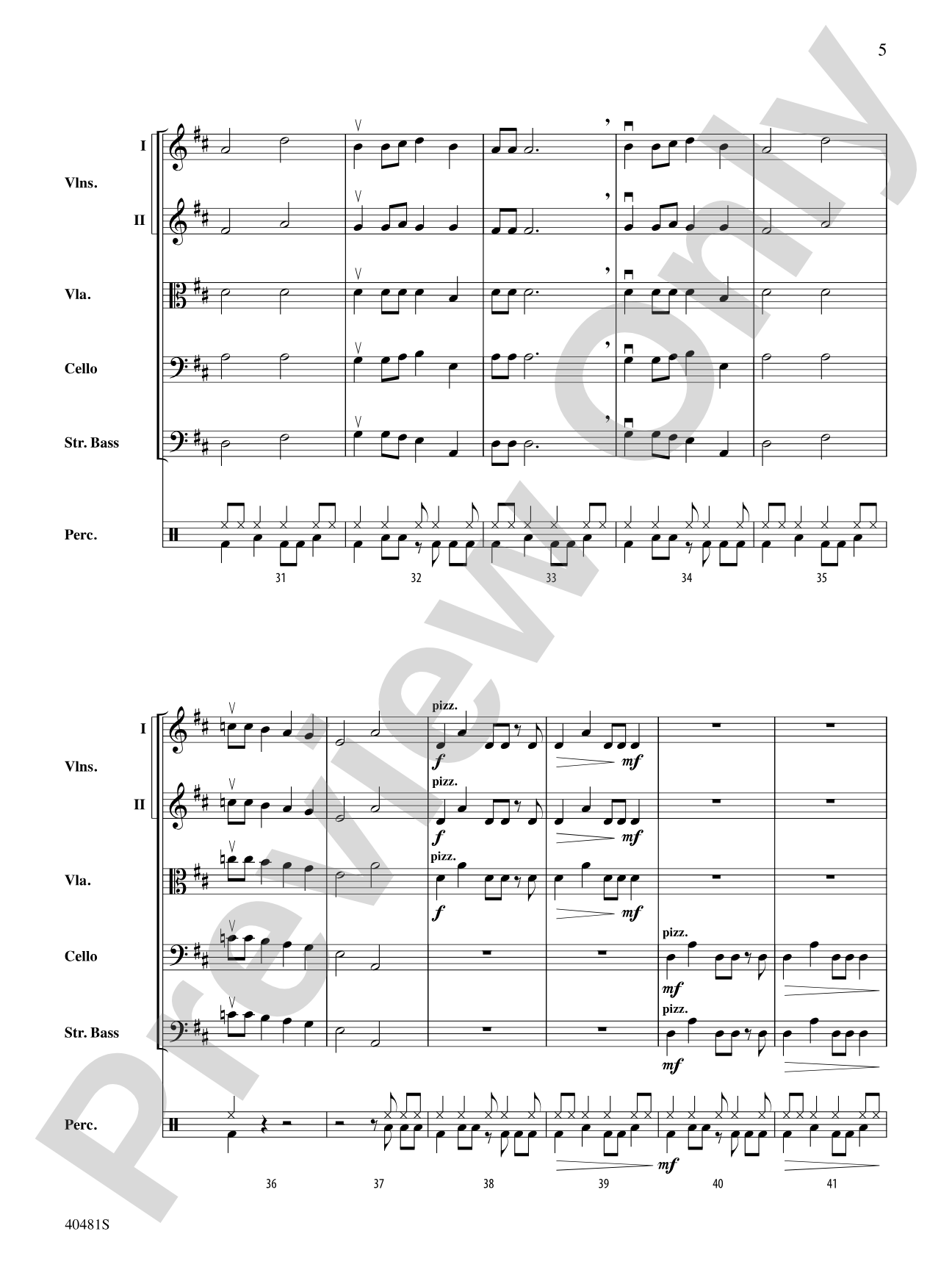 DNA: String Orchestra Conductor Score & Parts