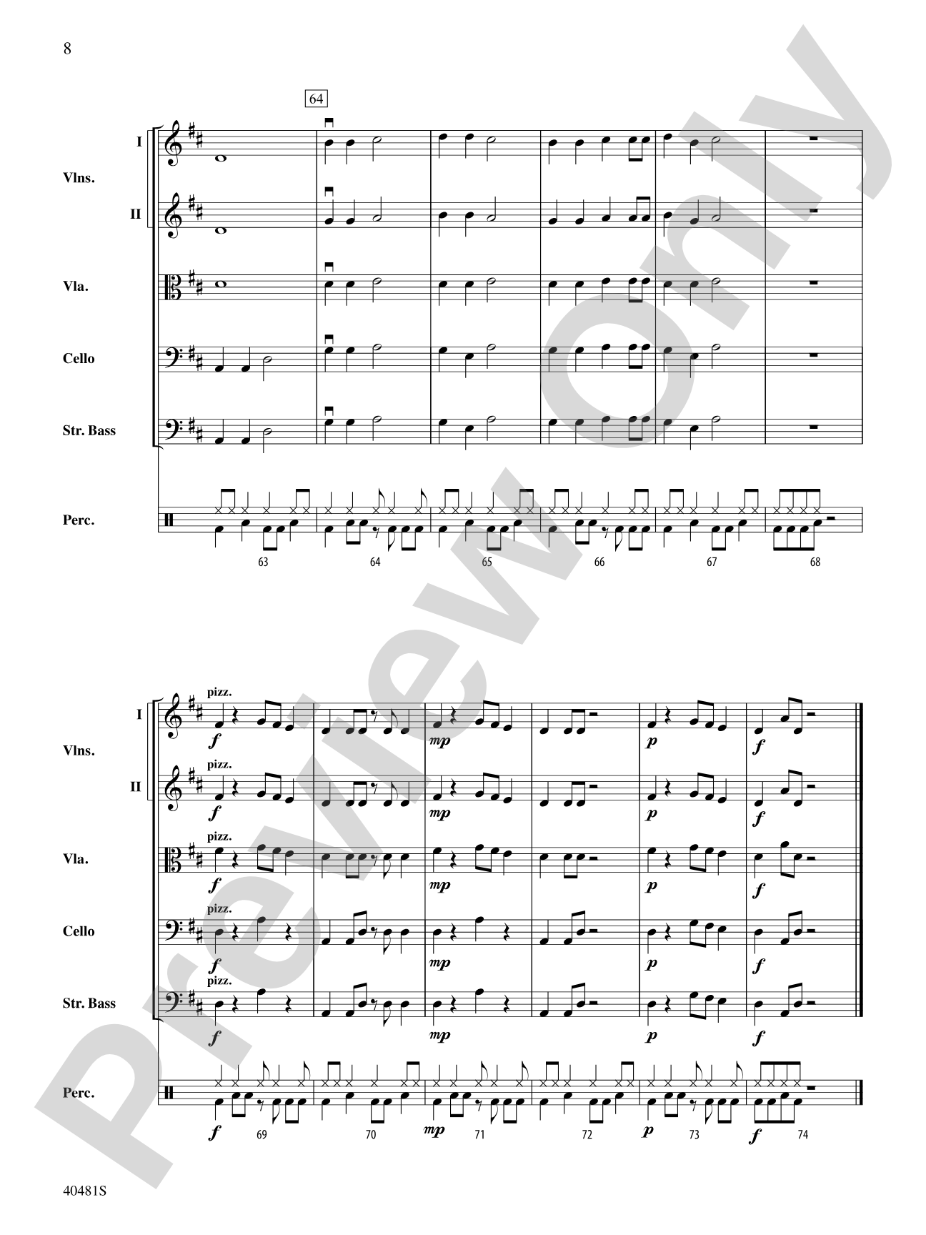 DNA: String Orchestra Conductor Score & Parts