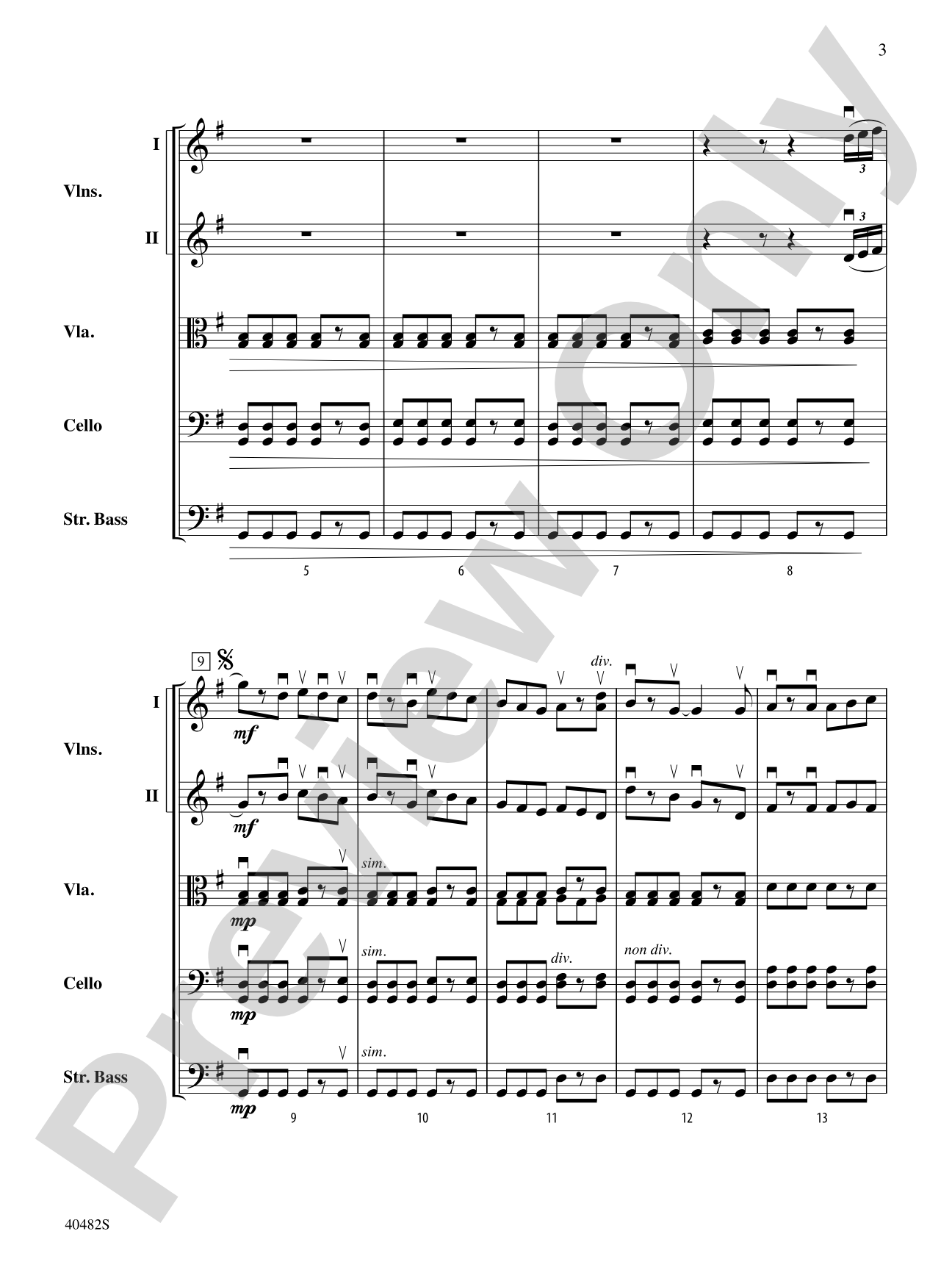 Gallop and Walk: String Orchestra Conductor Score & Parts