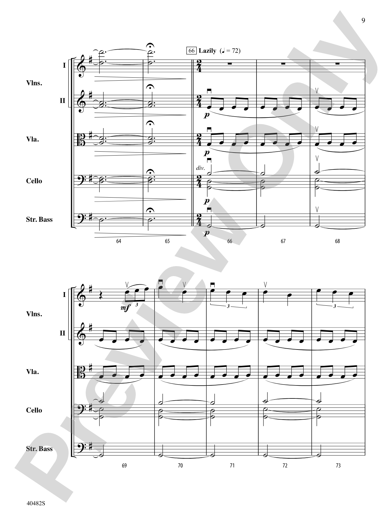 Gallop and Walk: String Orchestra Conductor Score & Parts