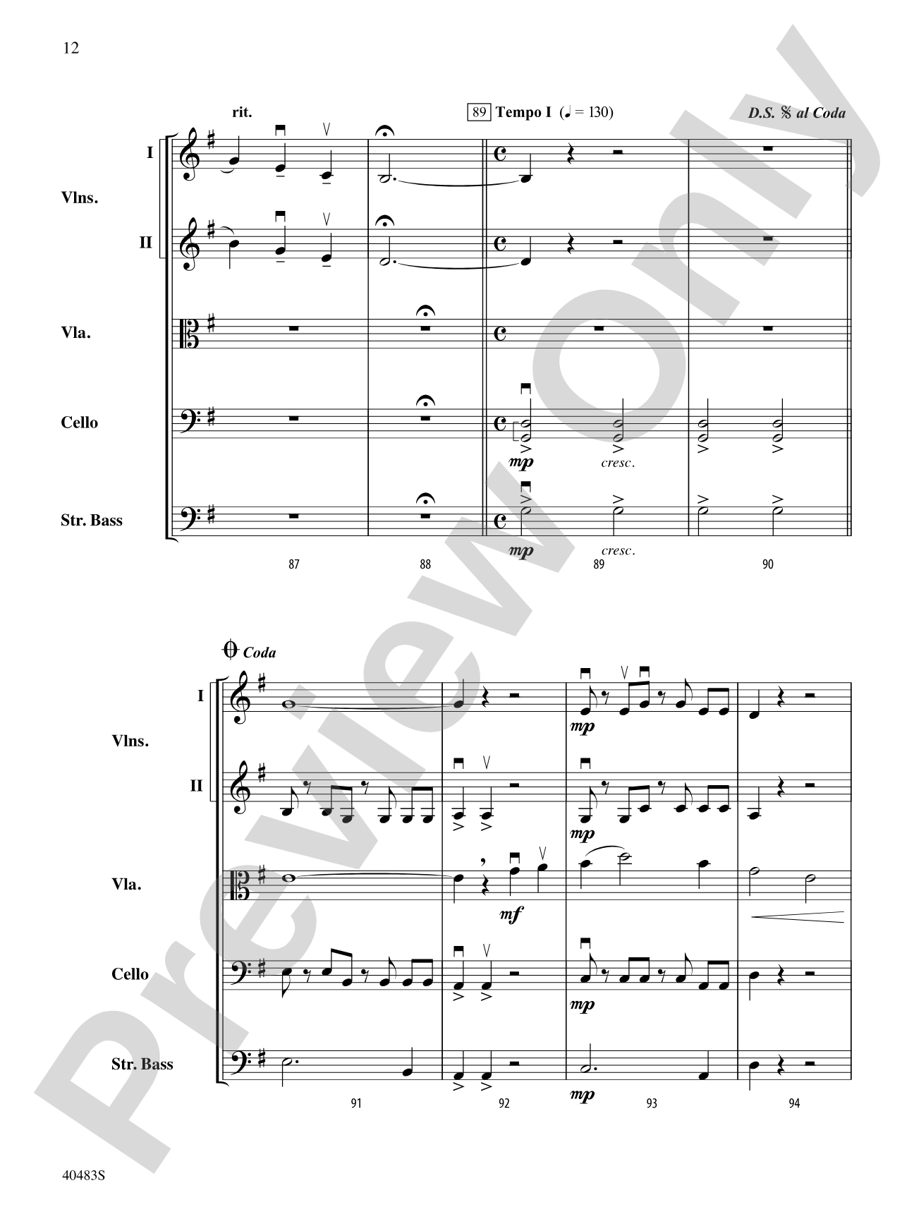 Viola Country: String Orchestra Conductor Score & Parts