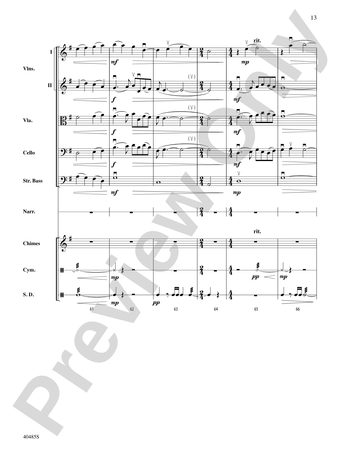 Lincoln at Gettysburg: String Orchestra Conductor Score & Parts