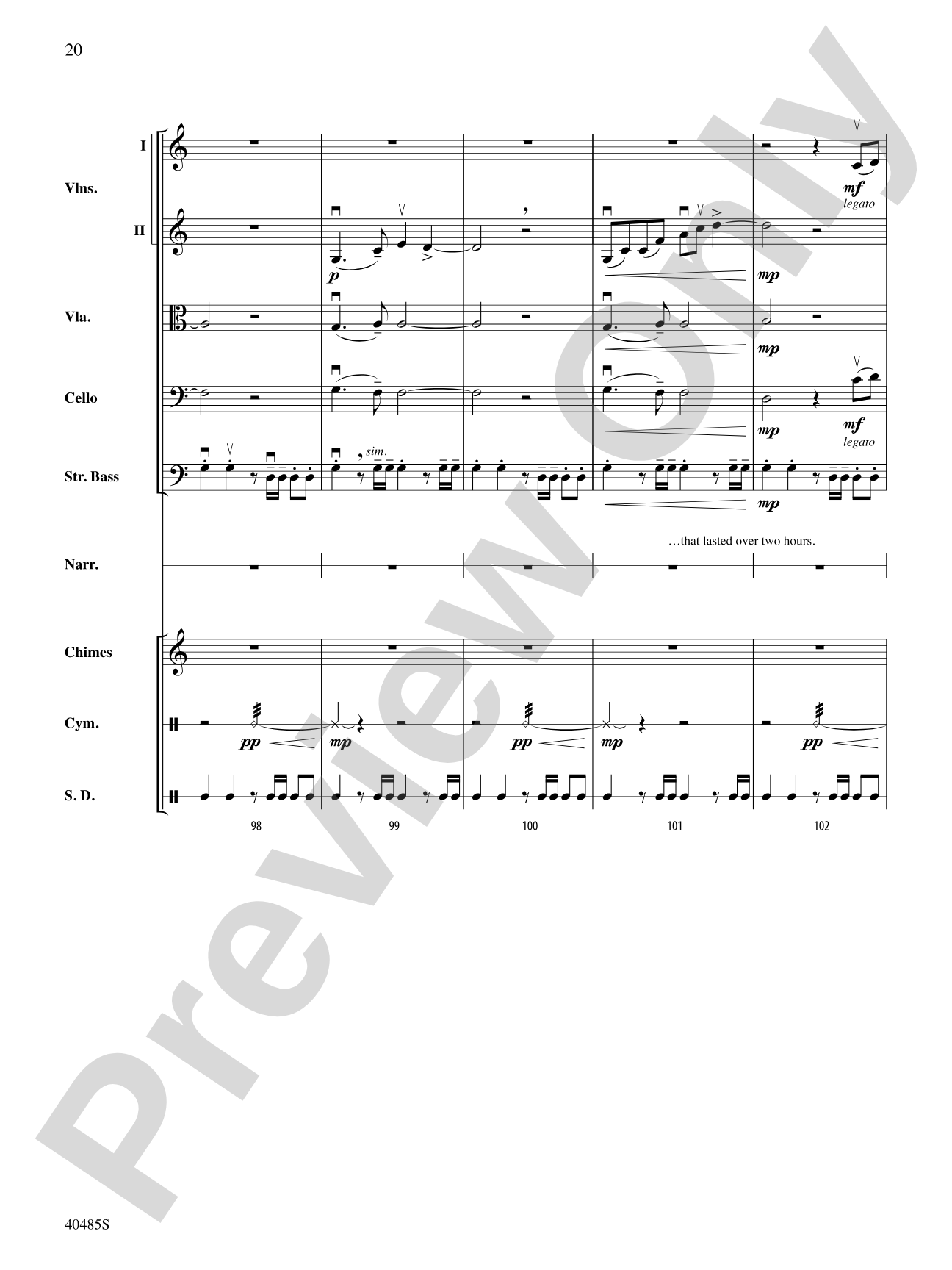 Lincoln at Gettysburg: String Orchestra Conductor Score & Parts