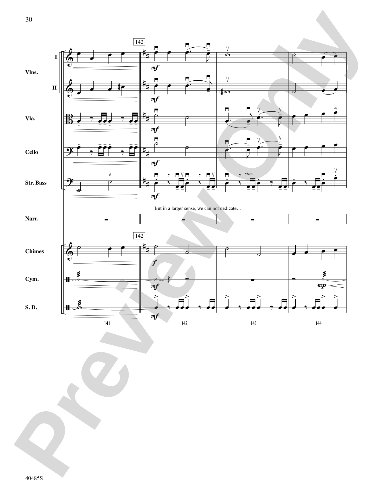 Lincoln at Gettysburg: String Orchestra Conductor Score & Parts