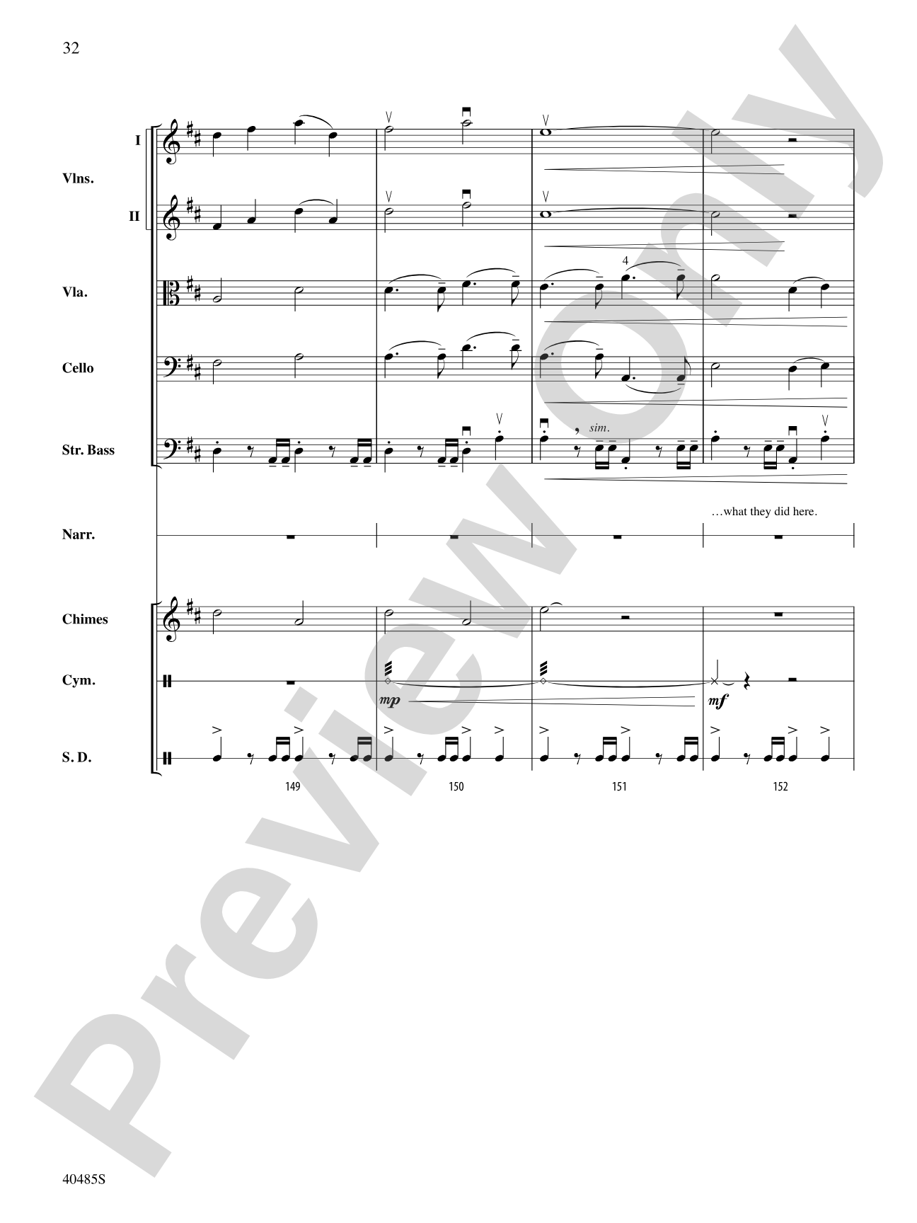 Lincoln at Gettysburg: String Orchestra Conductor Score & Parts