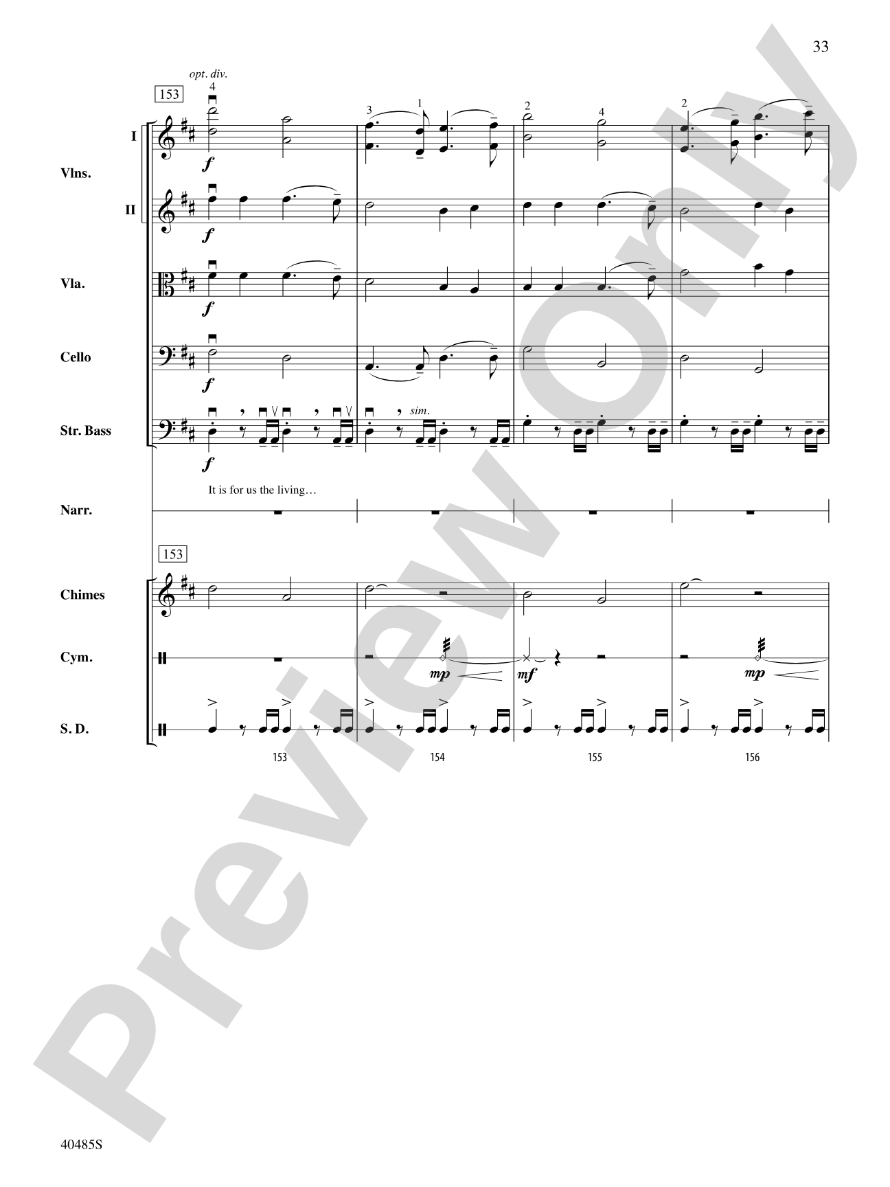 Lincoln at Gettysburg: String Orchestra Conductor Score & Parts