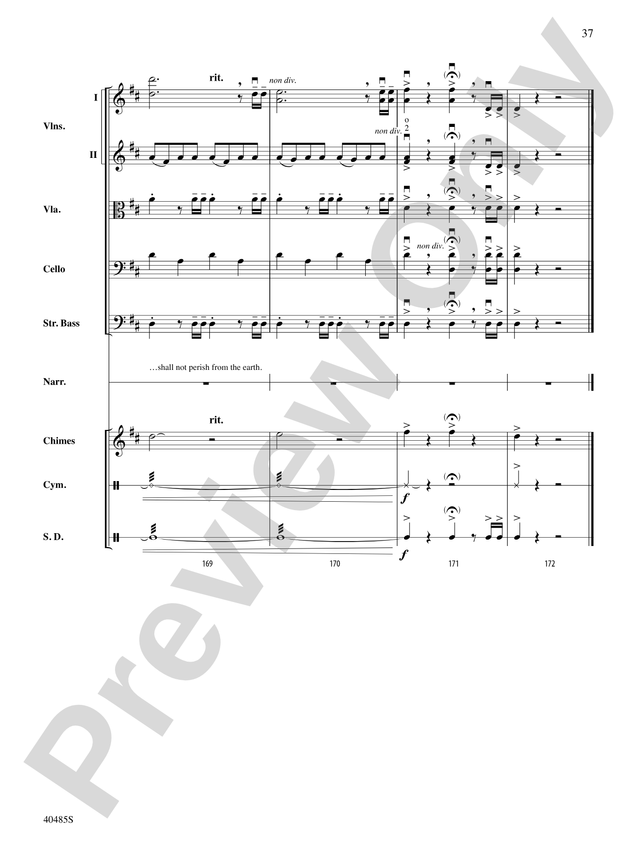 Lincoln at Gettysburg: String Orchestra Conductor Score & Parts