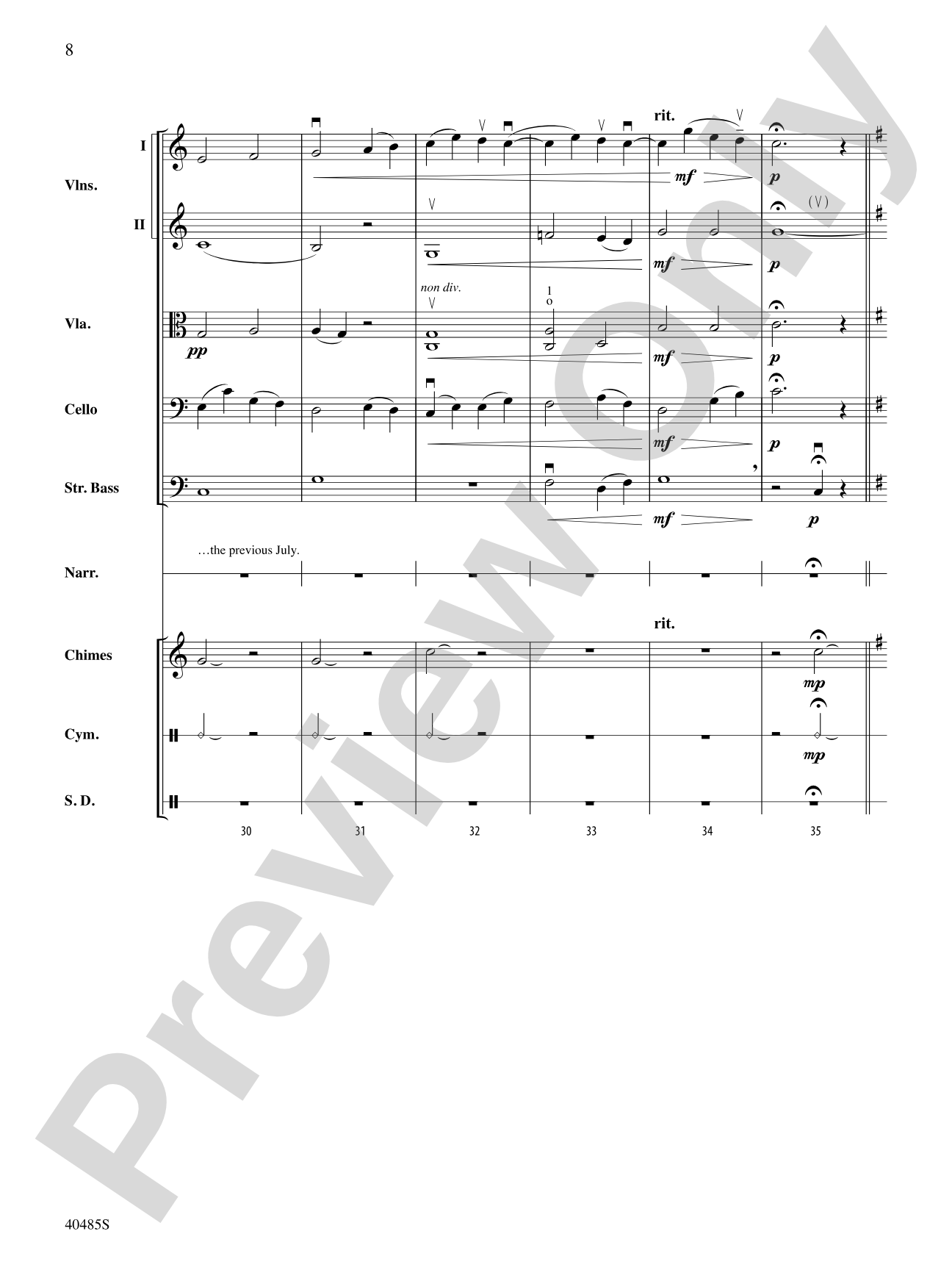 Lincoln at Gettysburg: String Orchestra Conductor Score & Parts