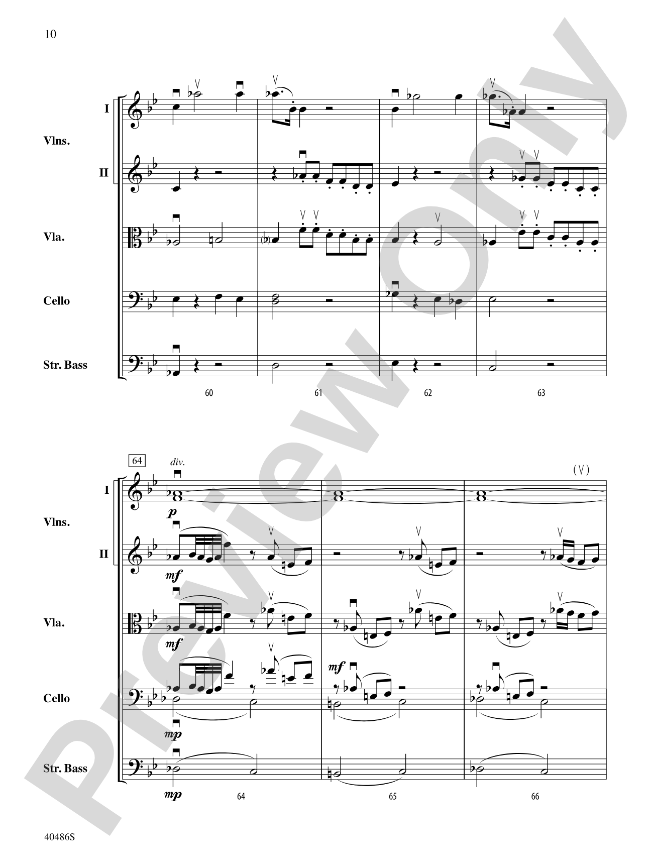 Andantino: String Orchestra Conductor Score & Parts
