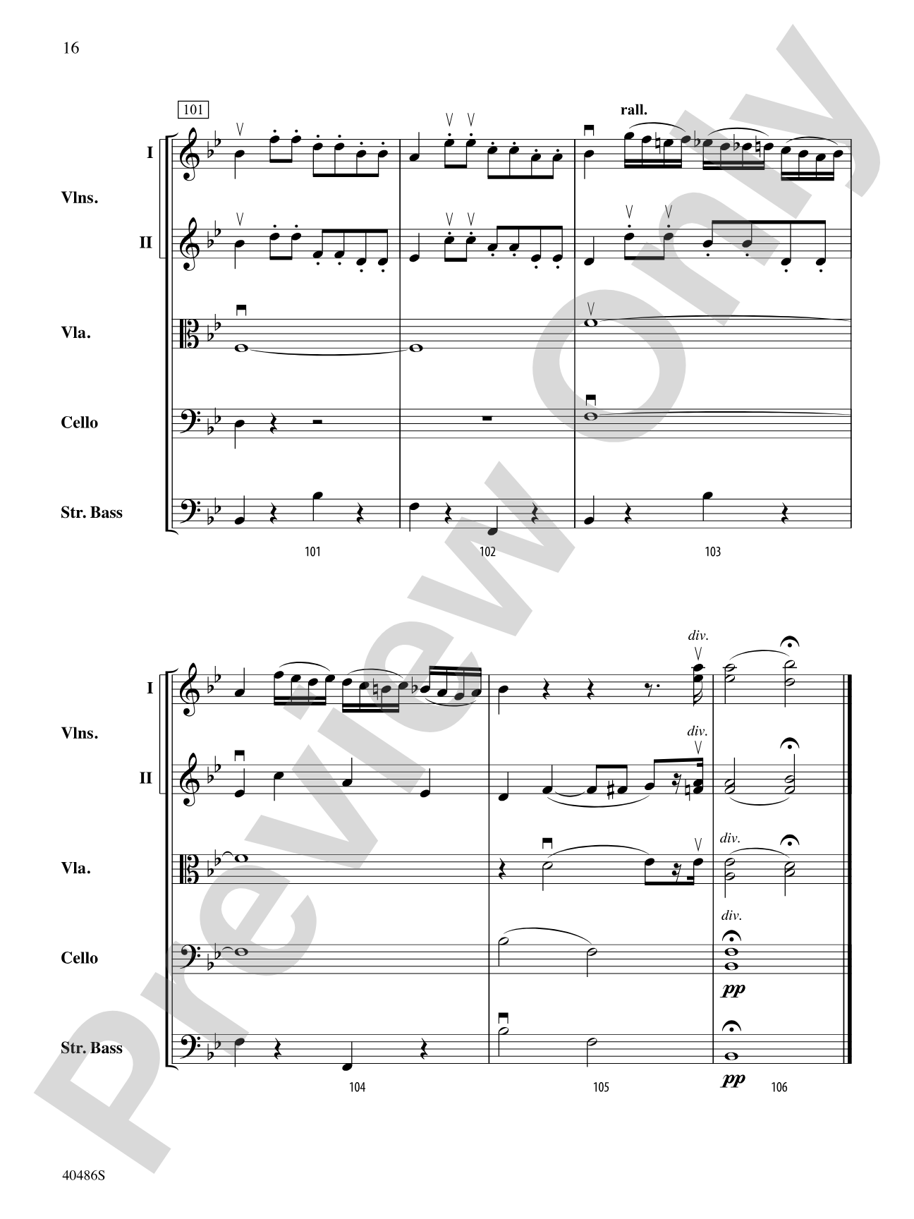 Andantino: String Orchestra Conductor Score & Parts