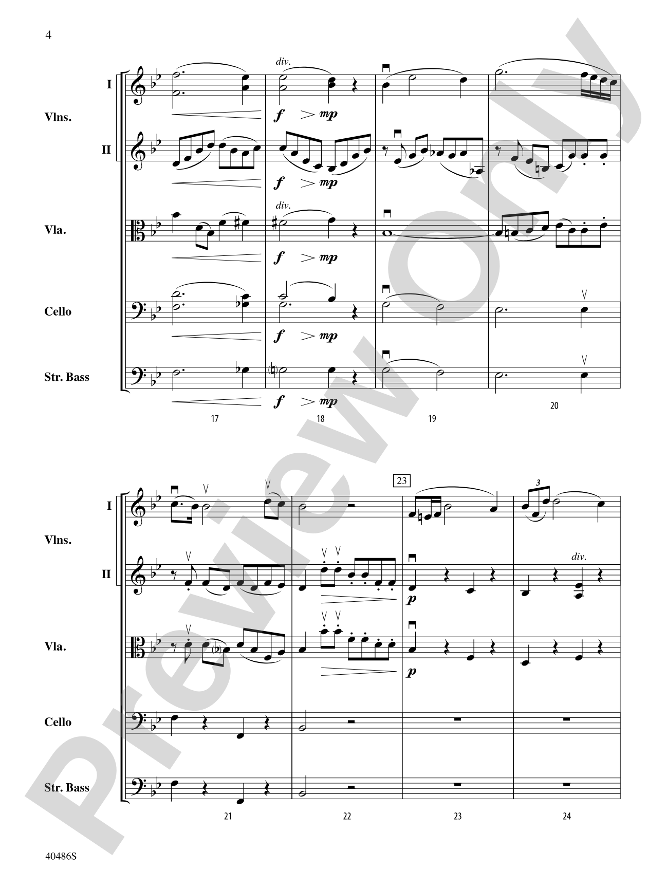 Andantino: String Orchestra Conductor Score & Parts