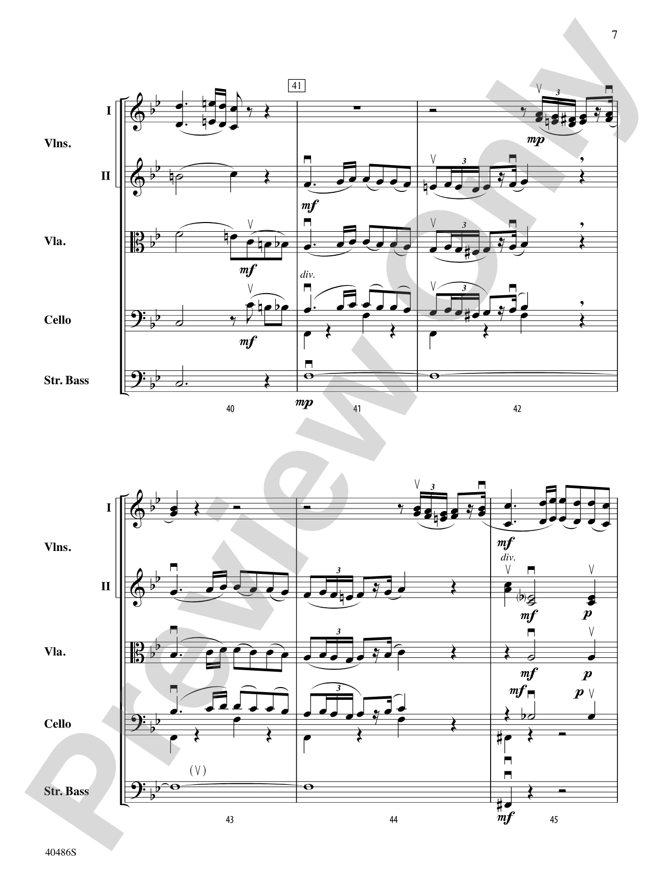Andantino: String Orchestra Conductor Score & Parts