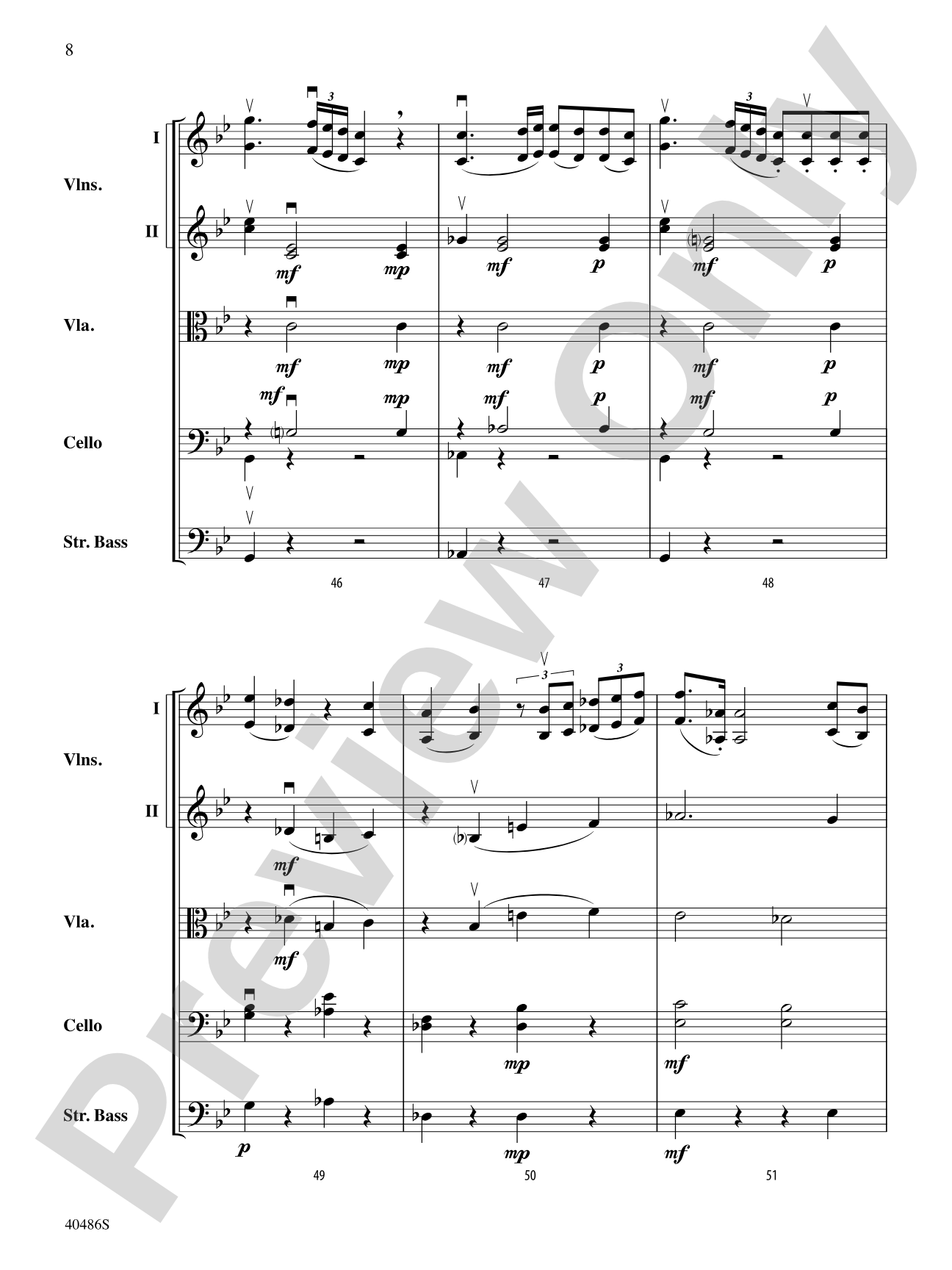 Andantino: String Orchestra Conductor Score & Parts