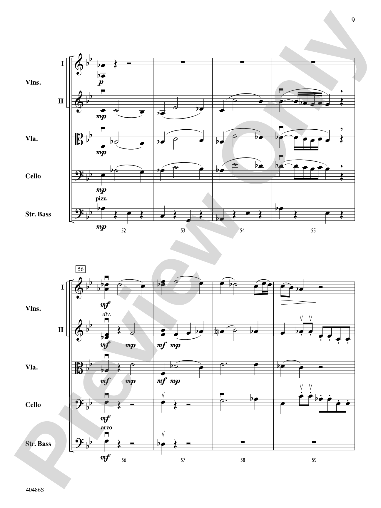 Andantino: String Orchestra Conductor Score & Parts