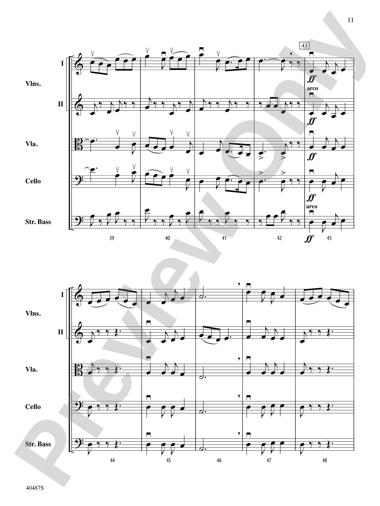 Autumn Scenes: String Orchestra Conductor Score & Parts