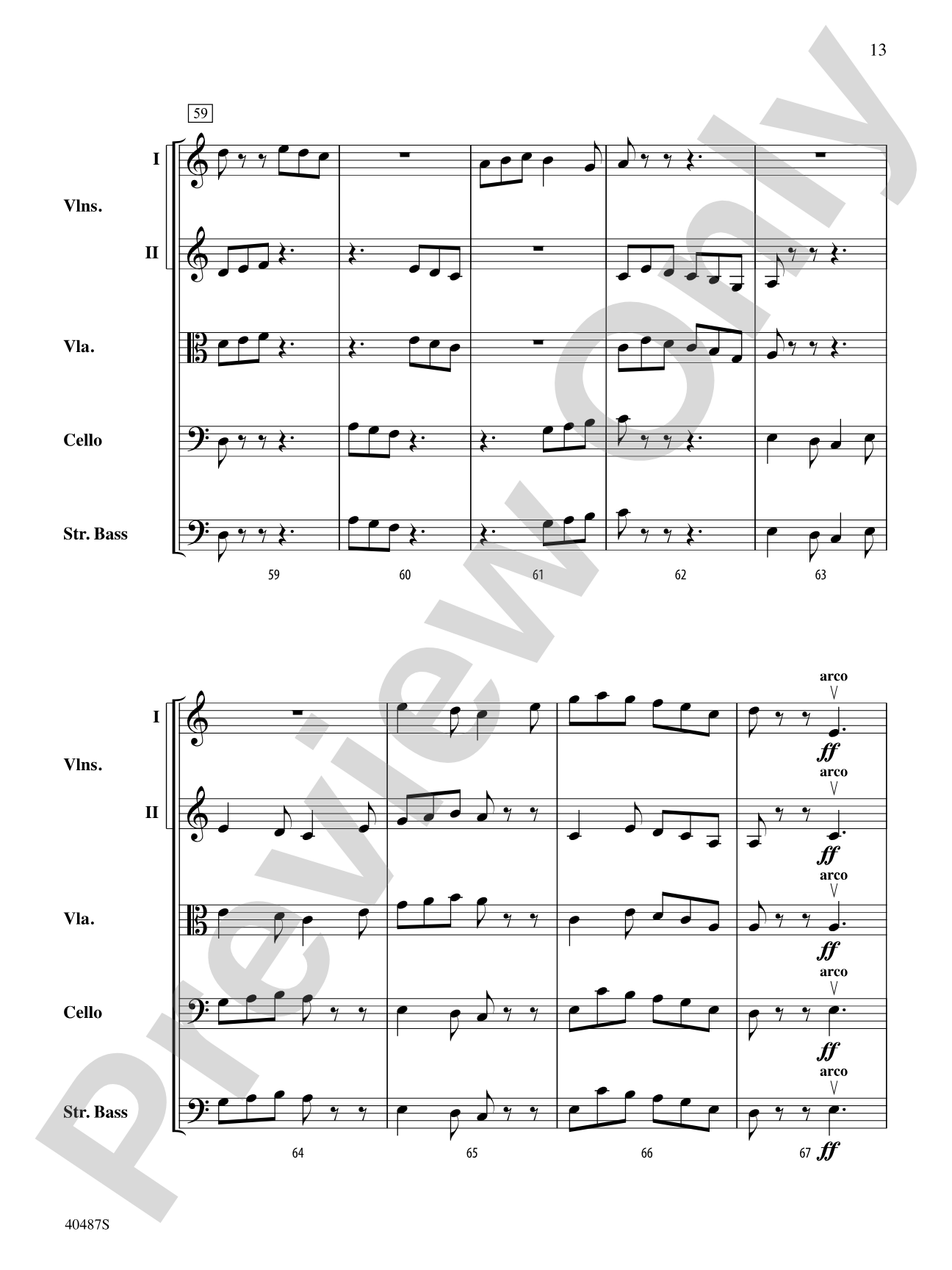 Autumn Scenes: String Orchestra Conductor Score & Parts