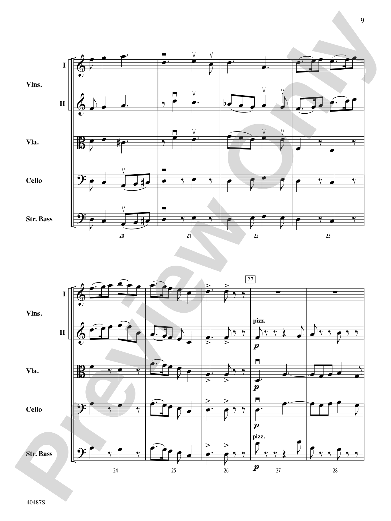 Autumn Scenes: String Orchestra Conductor Score & Parts