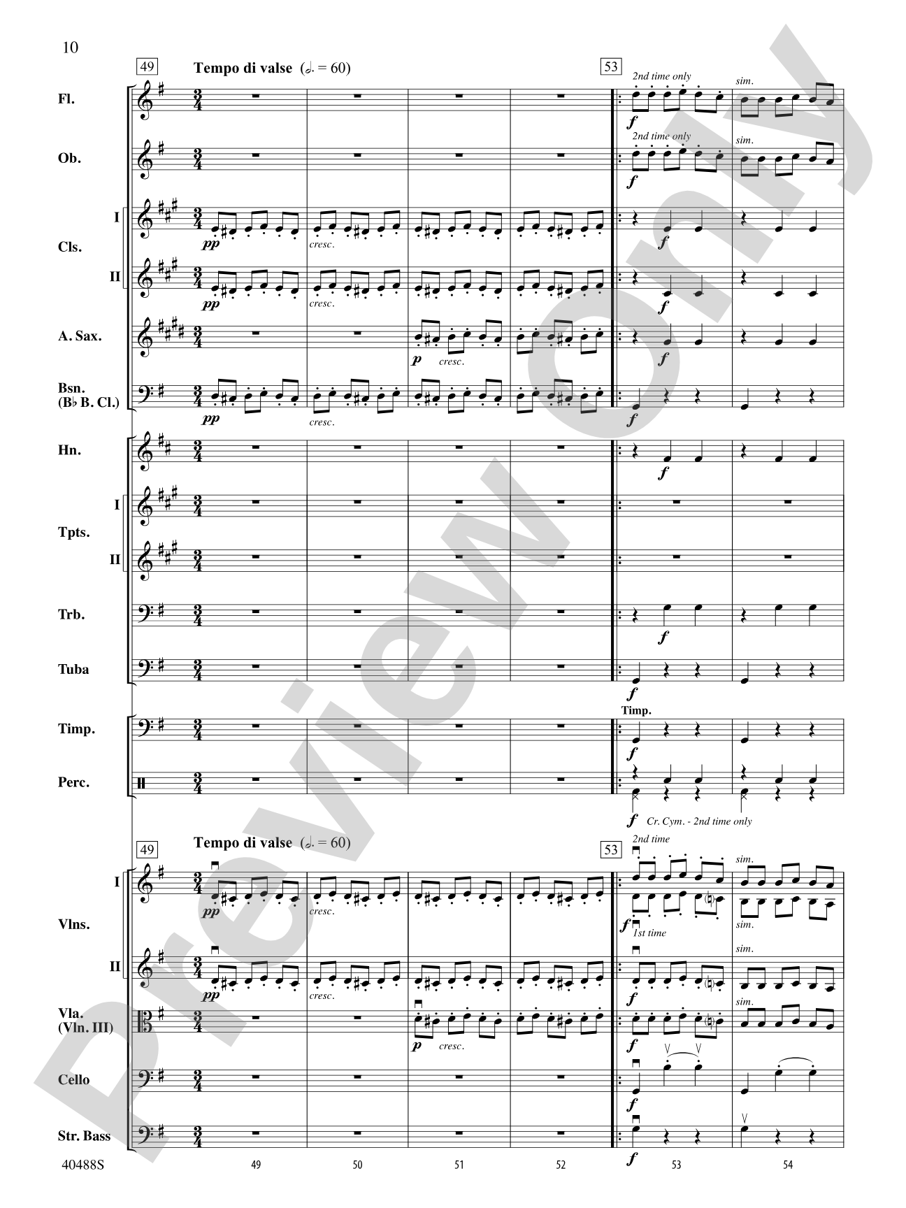 Overture to Die Fledermaus: Full Orchestra Conductor Score & Parts