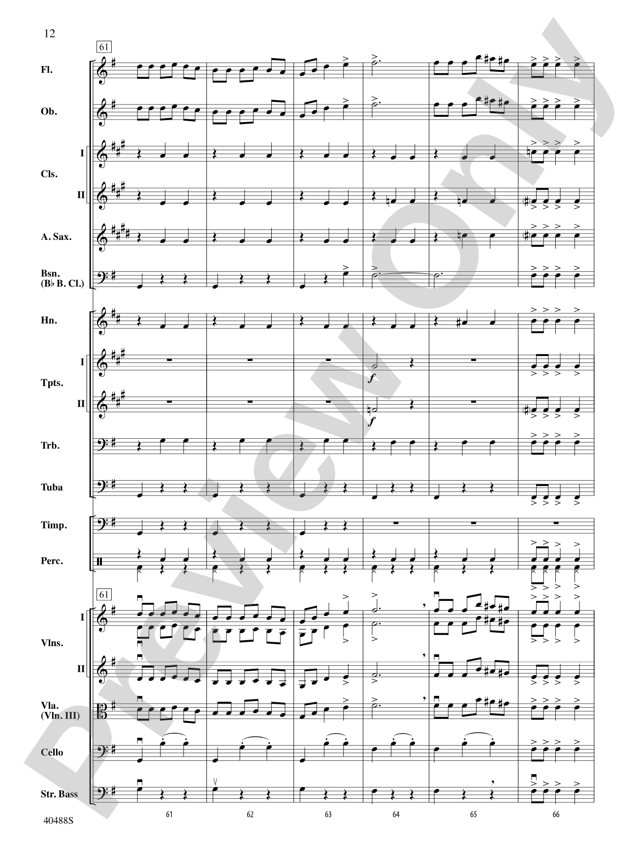 Overture to Die Fledermaus: Full Orchestra Conductor Score & Parts