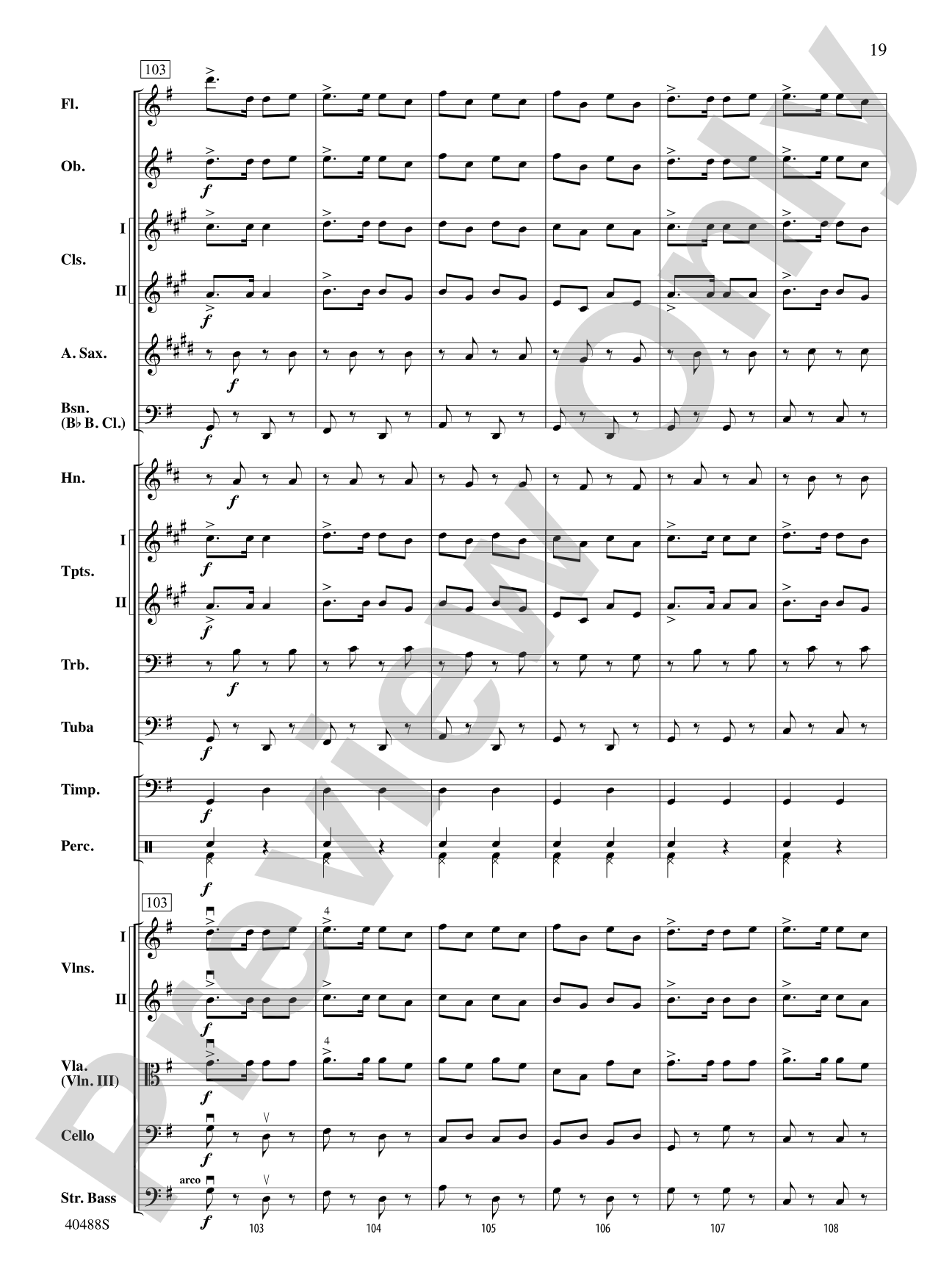 Overture to Die Fledermaus: Full Orchestra Conductor Score & Parts