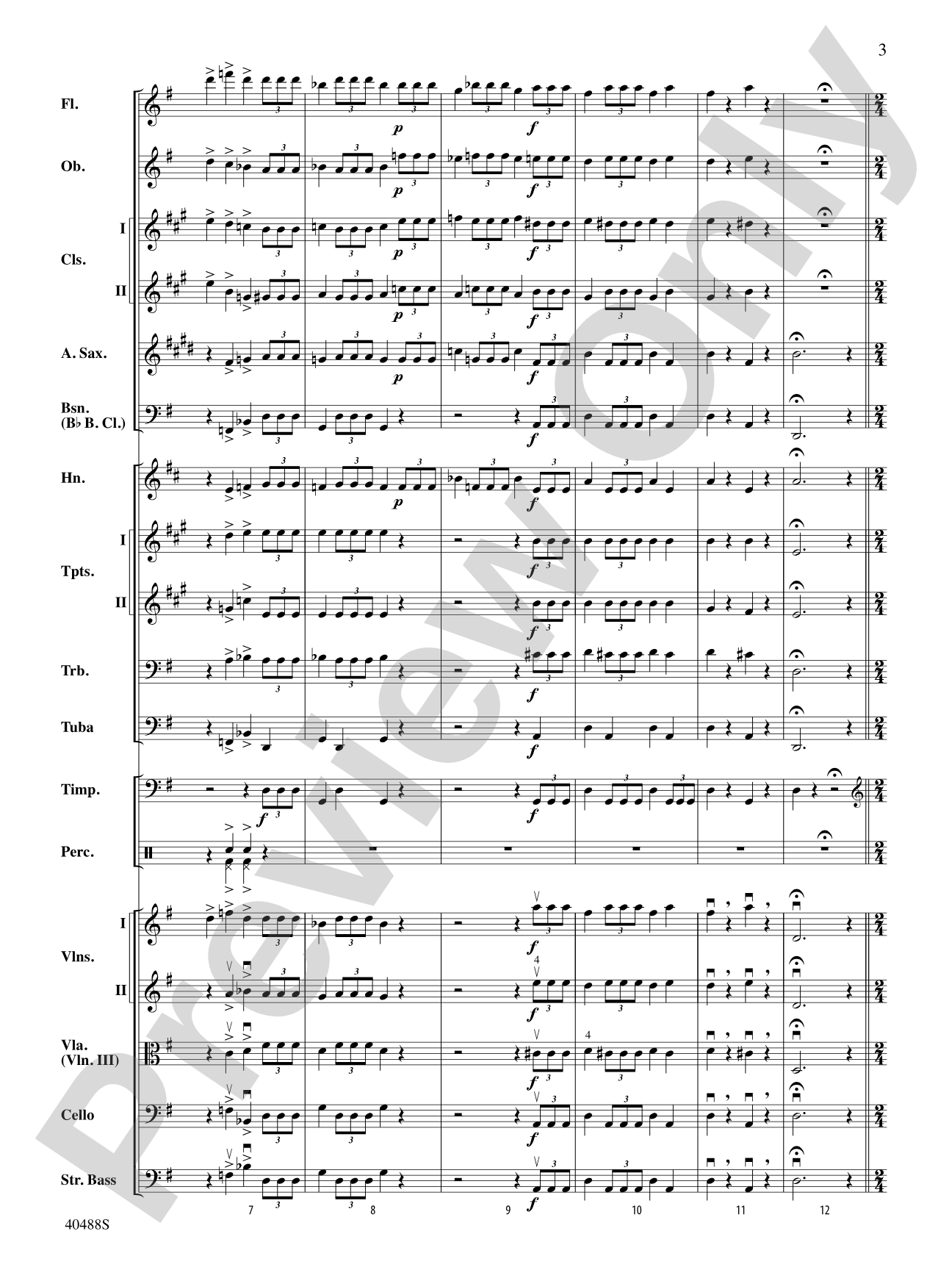 Overture to Die Fledermaus: Full Orchestra Conductor Score & Parts