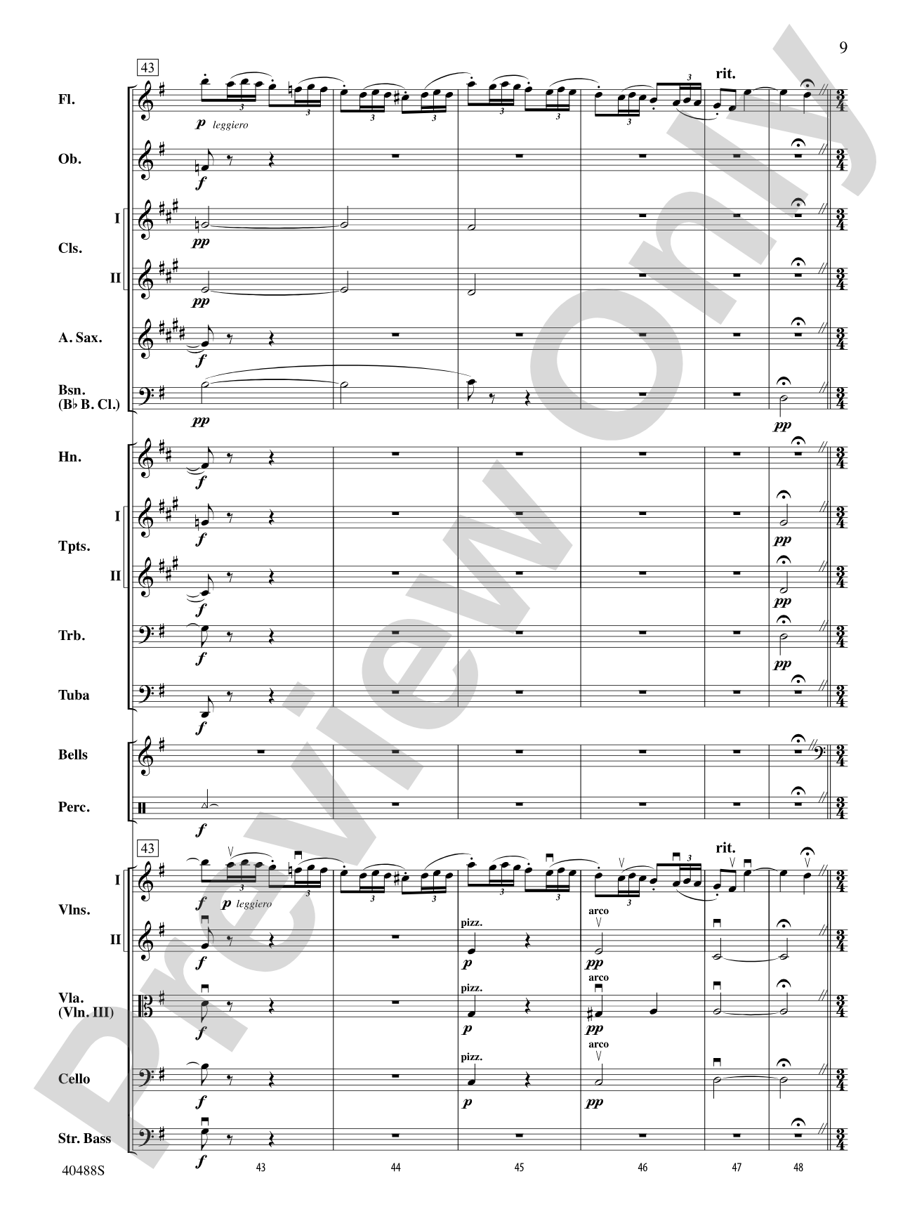 Overture to Die Fledermaus: Full Orchestra Conductor Score & Parts