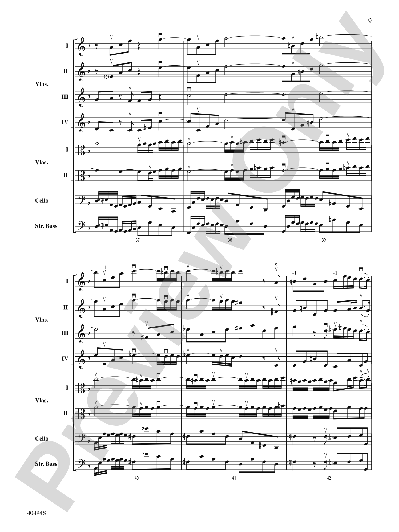 Brandenburg Concerto No. 1 in F Major: String Orchestra Conductor Score & Parts