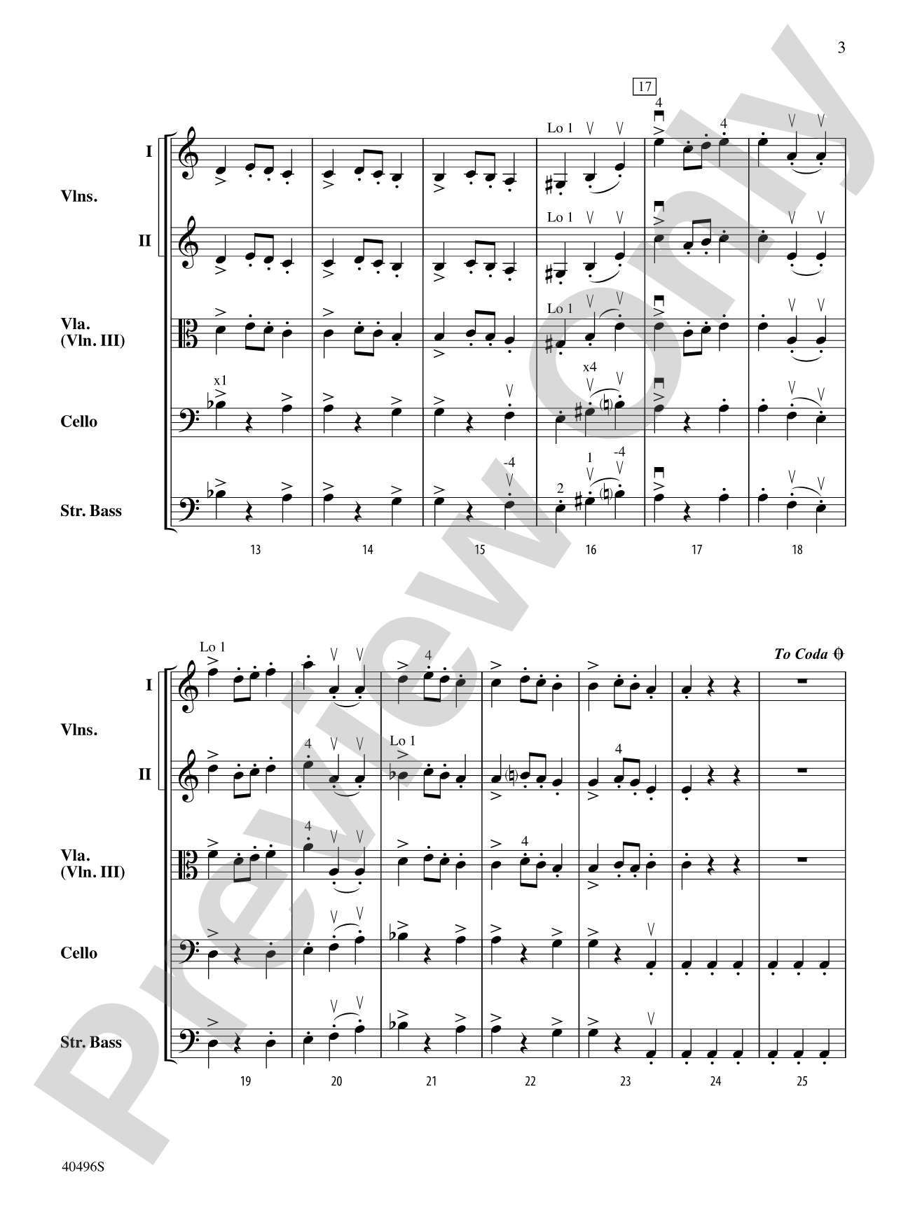 The Bachaneer: String Orchestra Conductor Score & Parts