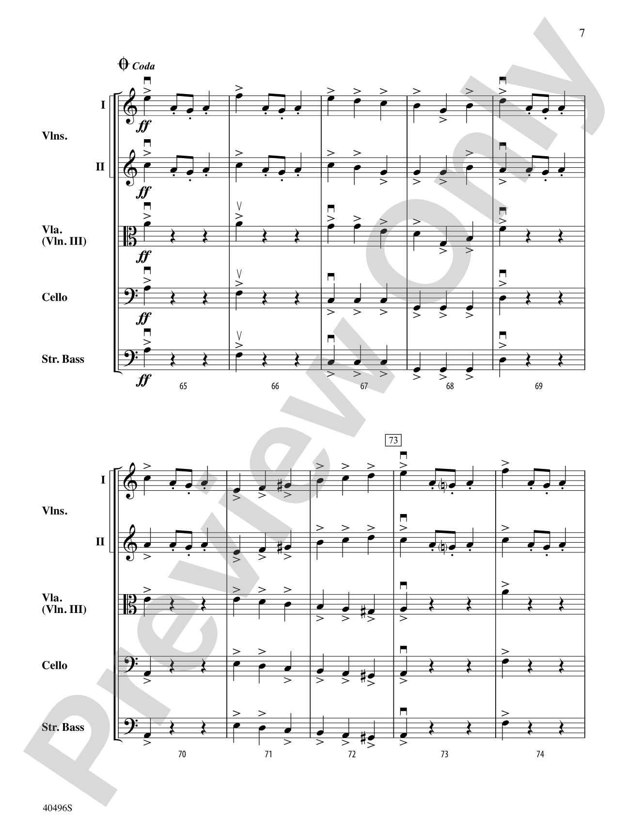 The Bachaneer: String Orchestra Conductor Score & Parts