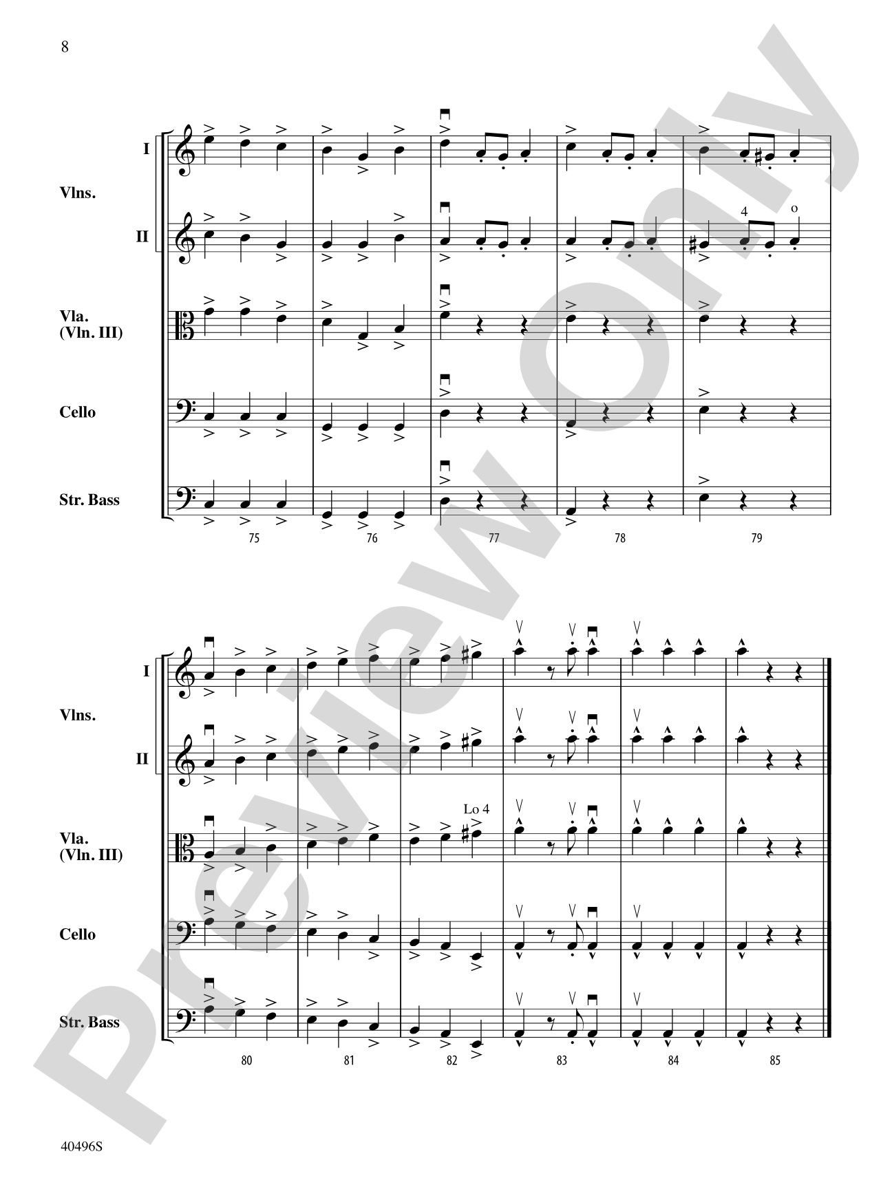 The Bachaneer: String Orchestra Conductor Score & Parts