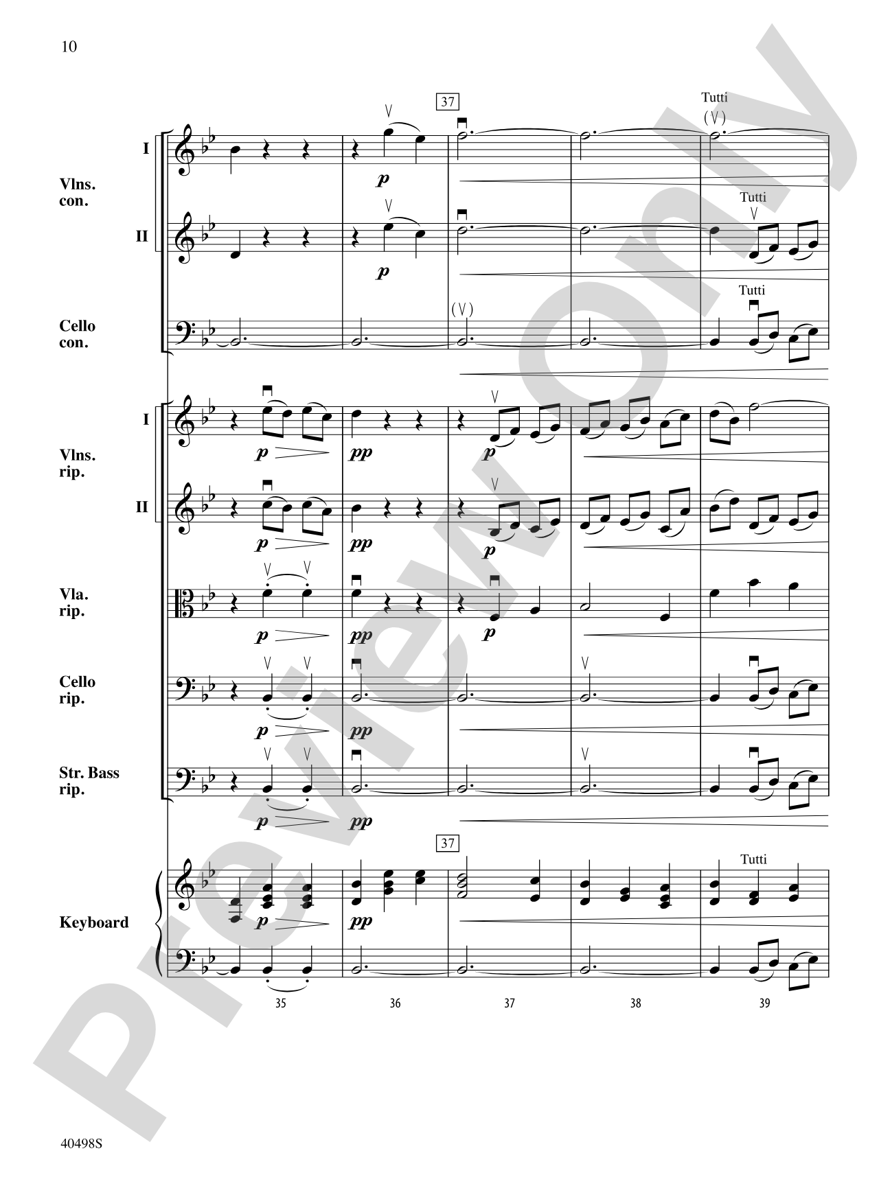 Musette from Concerto Grosso No. 6: String Orchestra Conductor Score & Parts