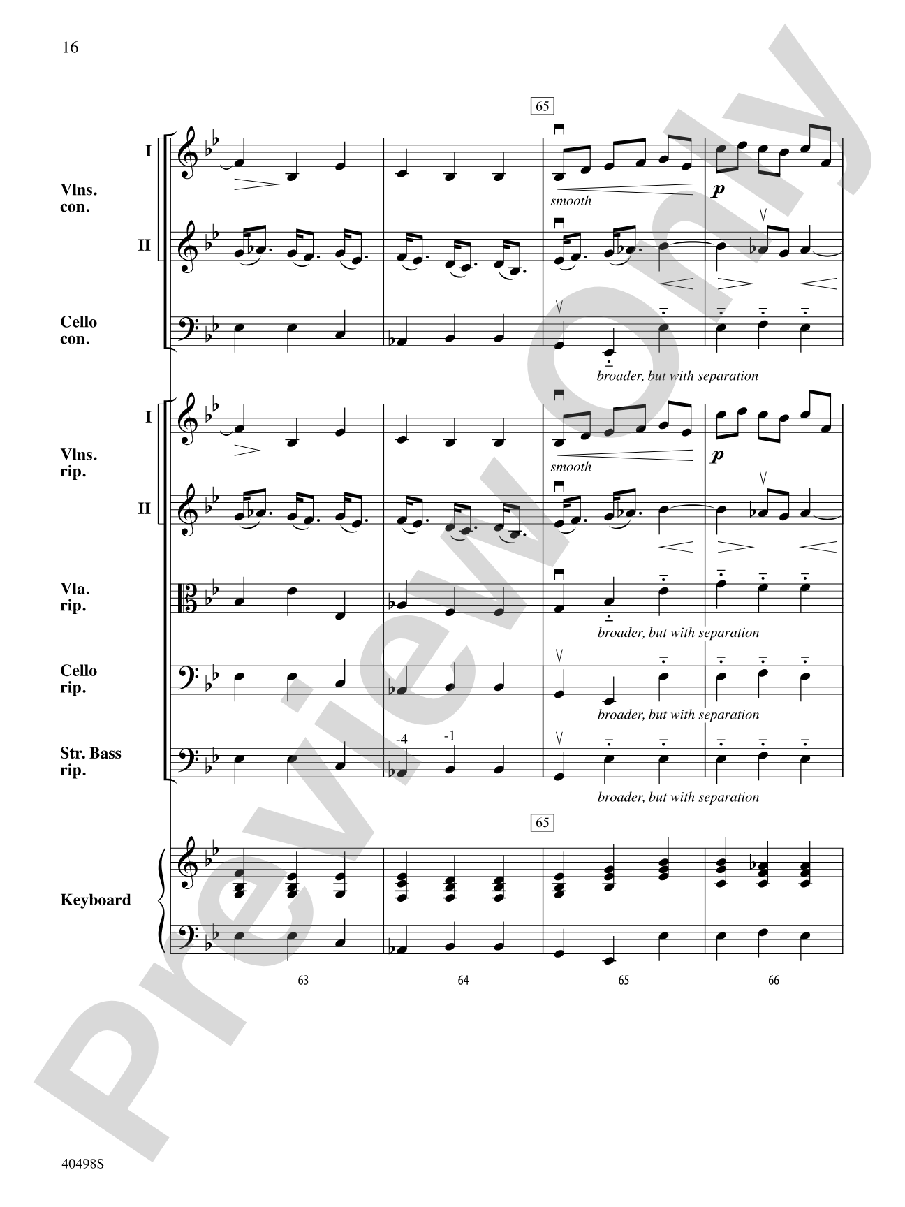 Musette from Concerto Grosso No. 6: String Orchestra Conductor Score & Parts