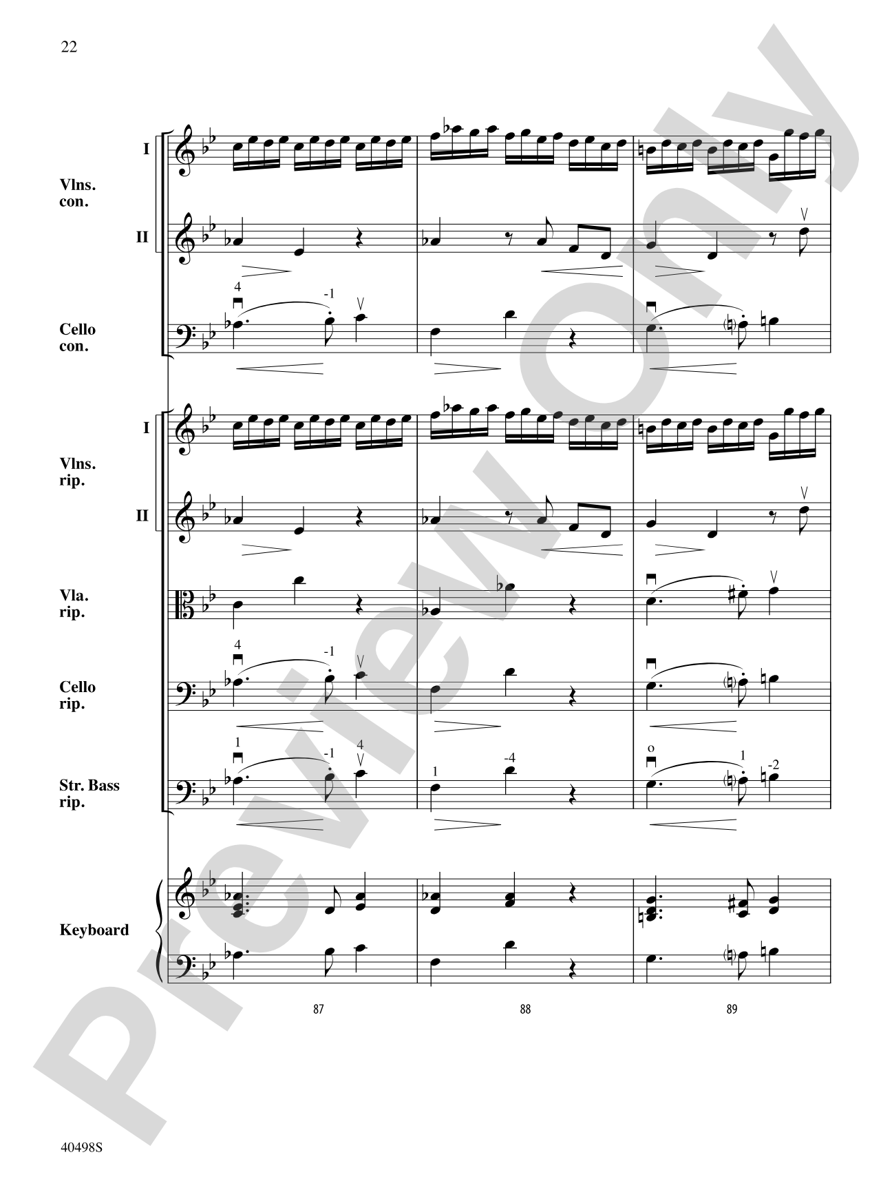 Musette from Concerto Grosso No. 6: String Orchestra Conductor Score & Parts