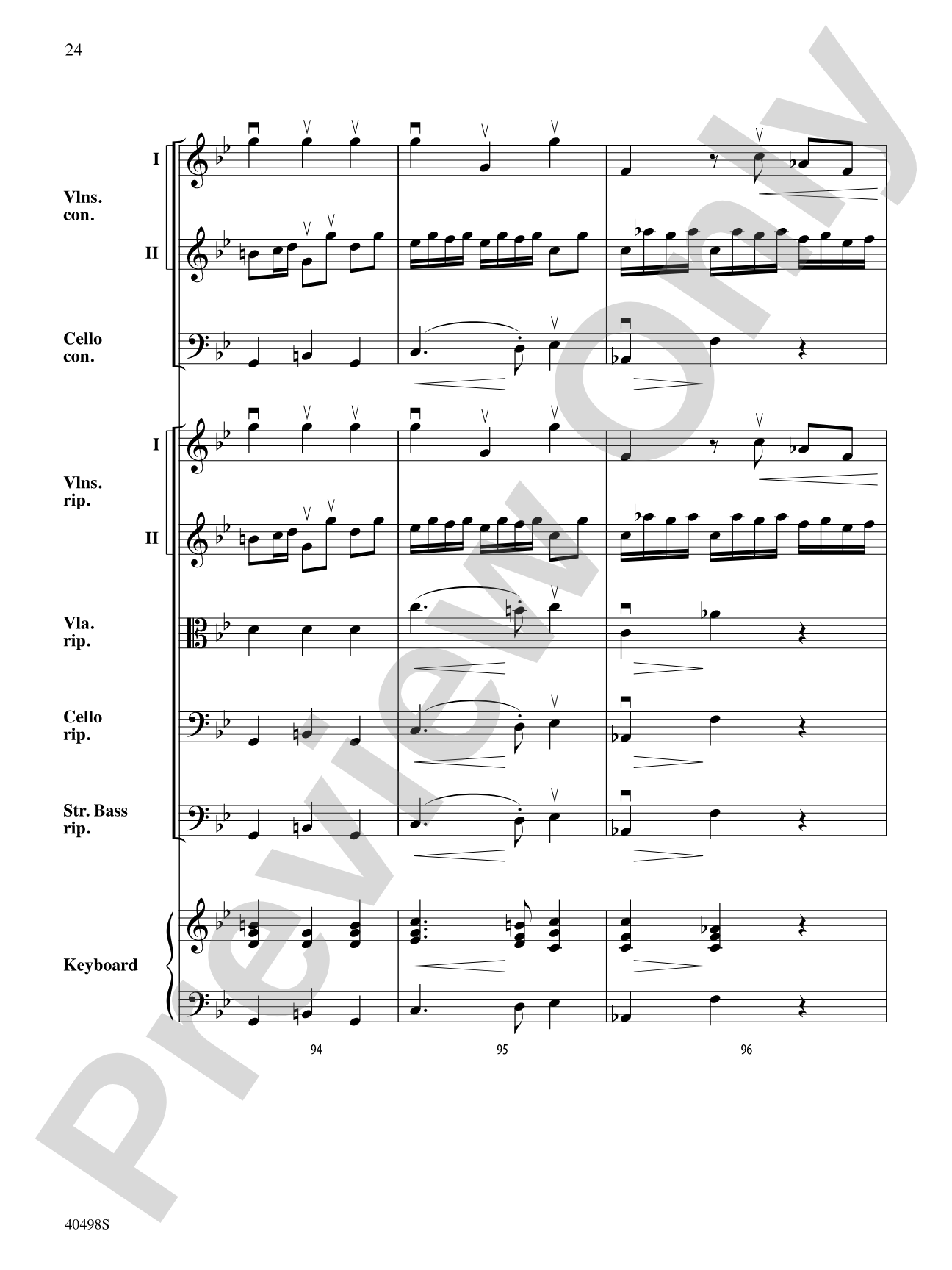 Musette from Concerto Grosso No. 6: String Orchestra Conductor Score & Parts