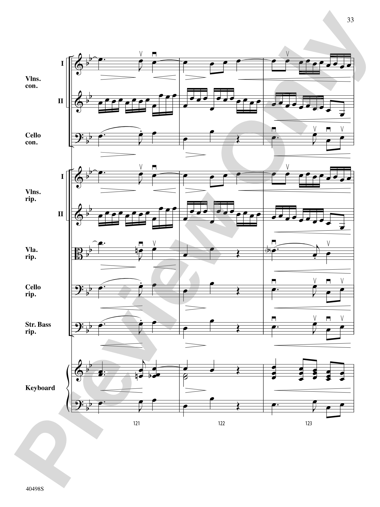 Musette from Concerto Grosso No. 6: String Orchestra Conductor Score & Parts