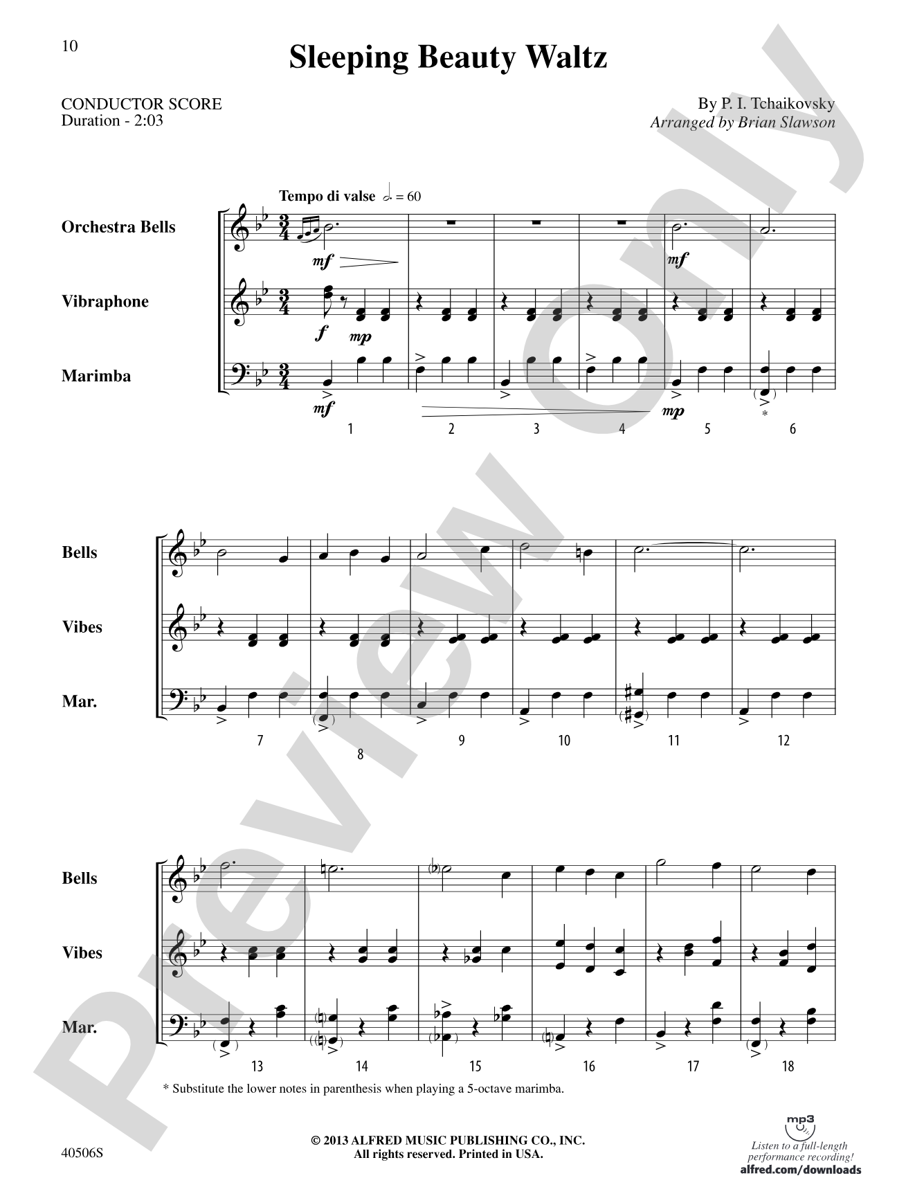 Classic Mallet Trios---Tchaikovsky: Mallet Instrument Book