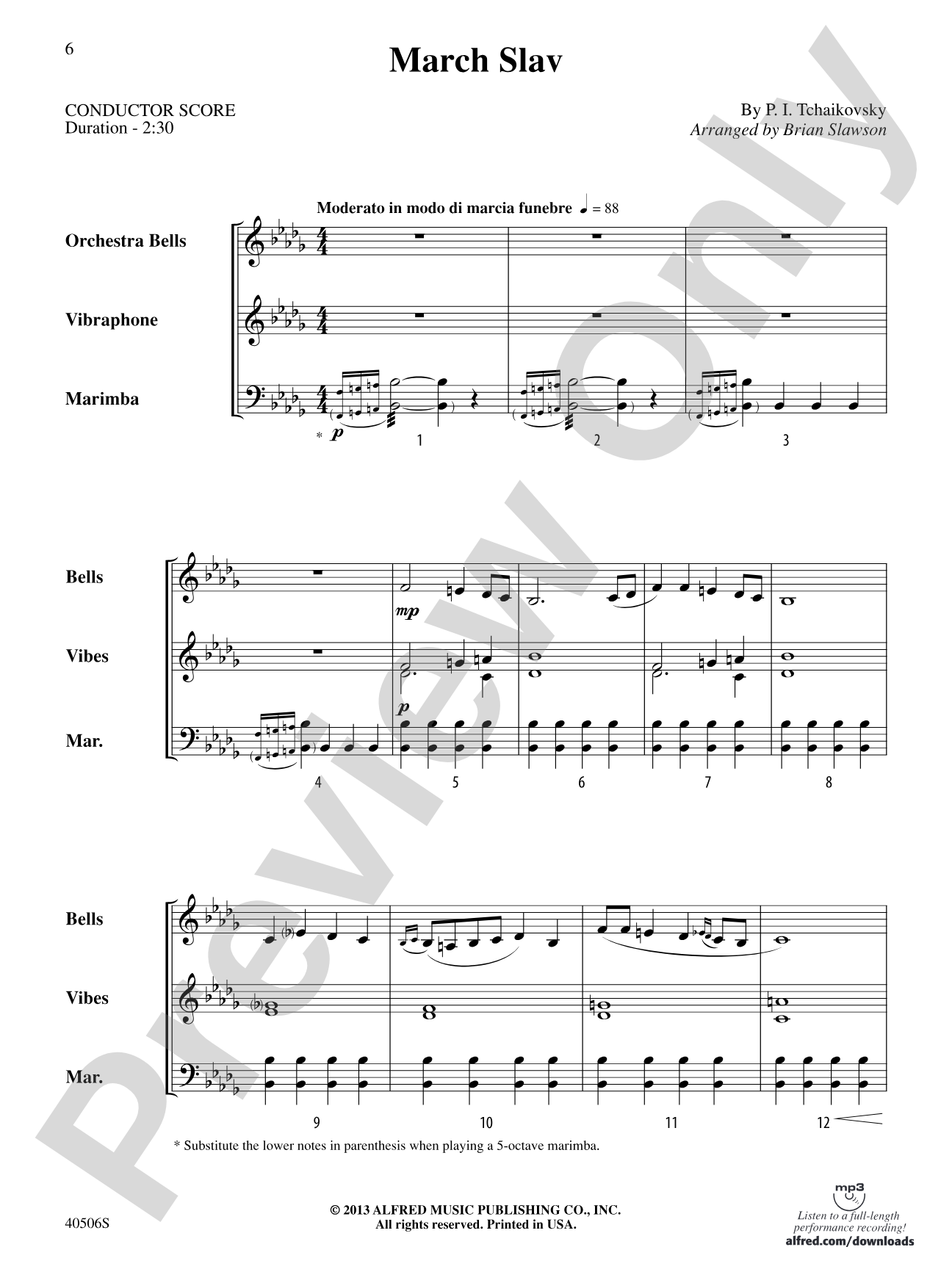 Classic Mallet Trios---Tchaikovsky: Mallet Instrument Book