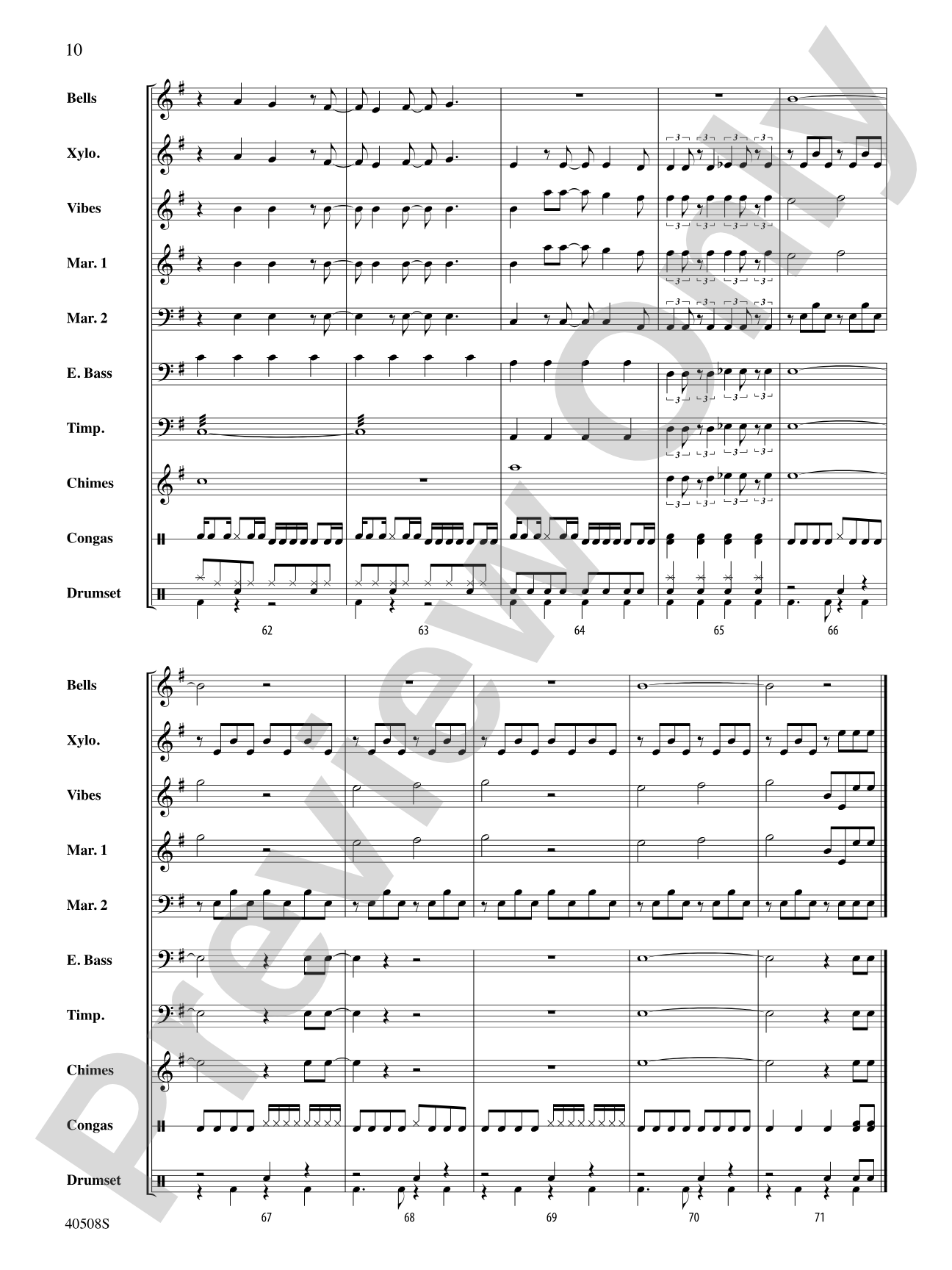 Separate Ways (Worlds Apart): Percussion Ensemble Conductor Score & Parts