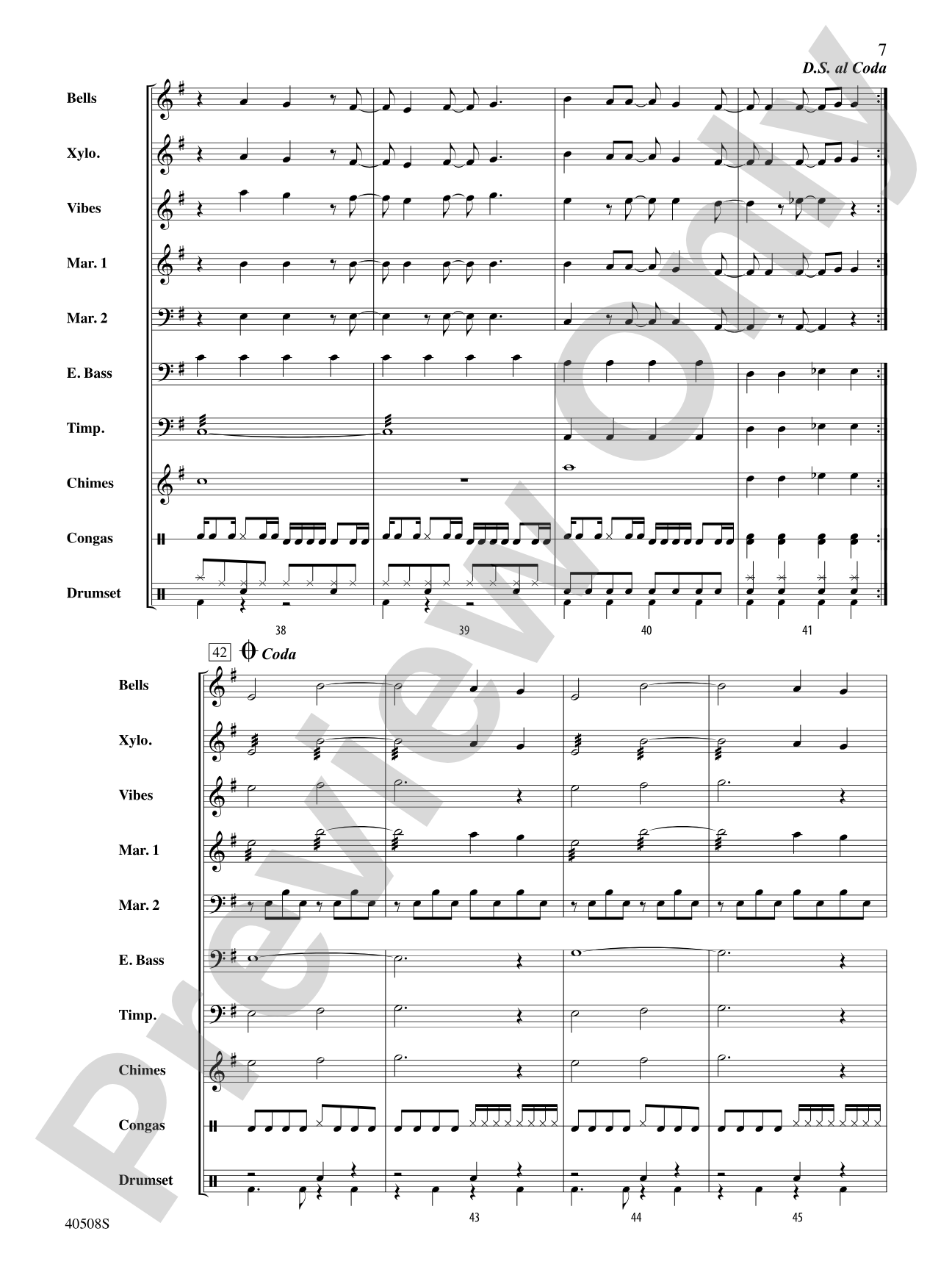 Separate Ways (Worlds Apart): Percussion Ensemble Conductor Score & Parts