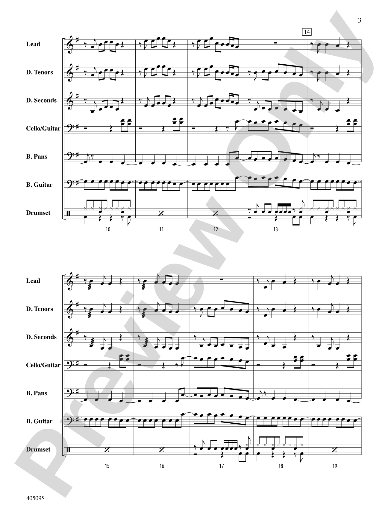 Any Way You Want It: Steel Drum Conductor Score & Parts