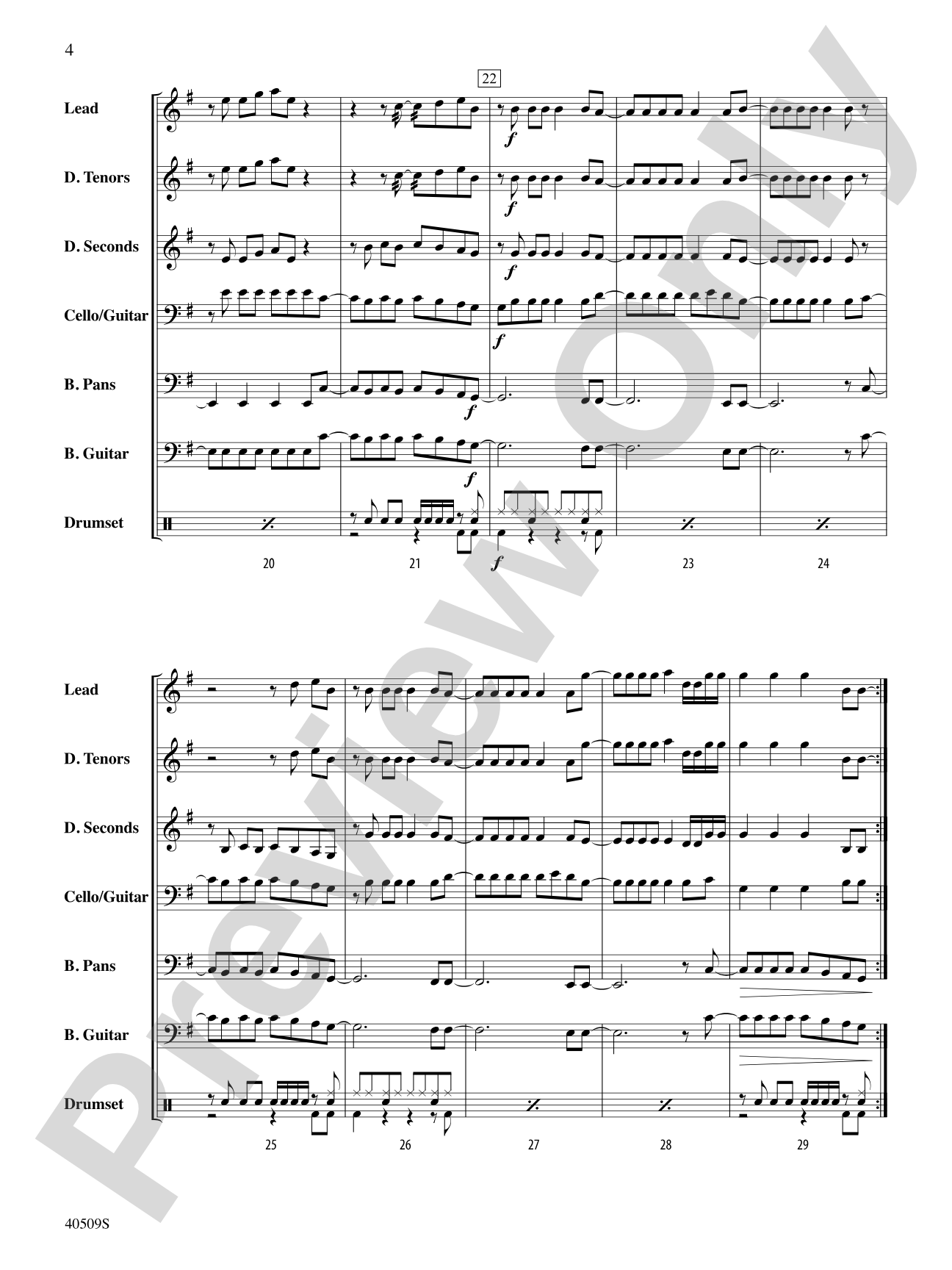 Any Way You Want It: Steel Drum Conductor Score & Parts