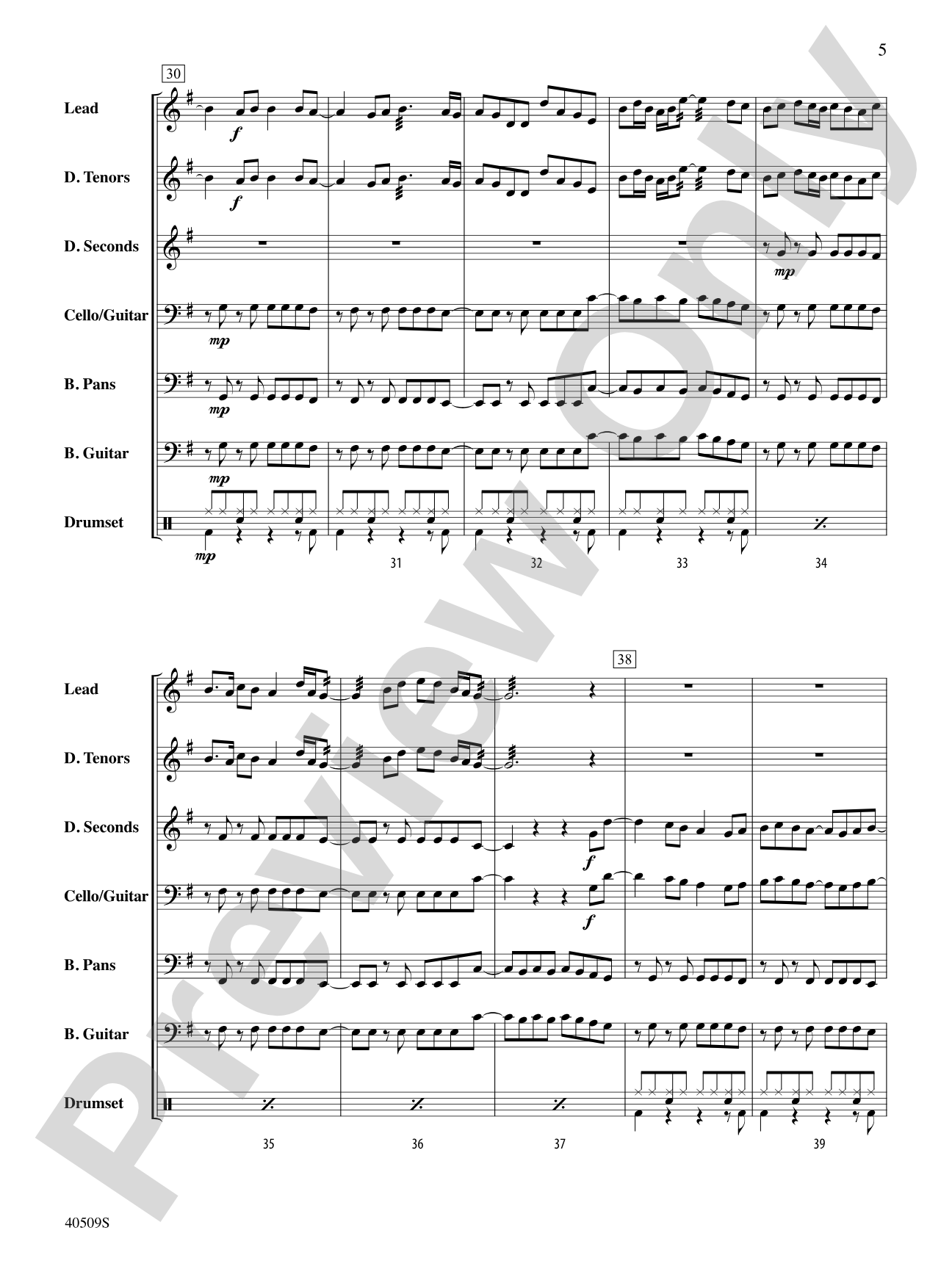 Any Way You Want It: Steel Drum Conductor Score & Parts