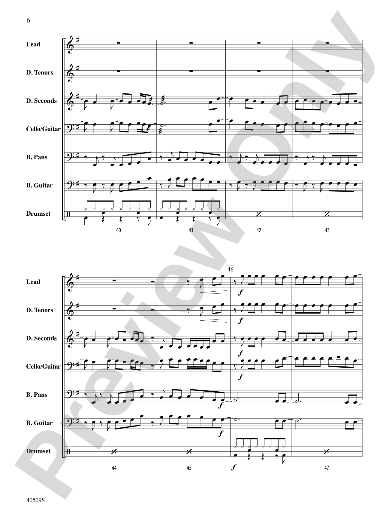 Any Way You Want It: Steel Drum Conductor Score & Parts