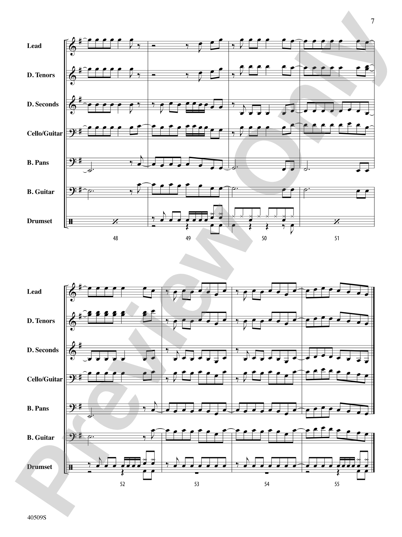 Any Way You Want It: Steel Drum Conductor Score & Parts