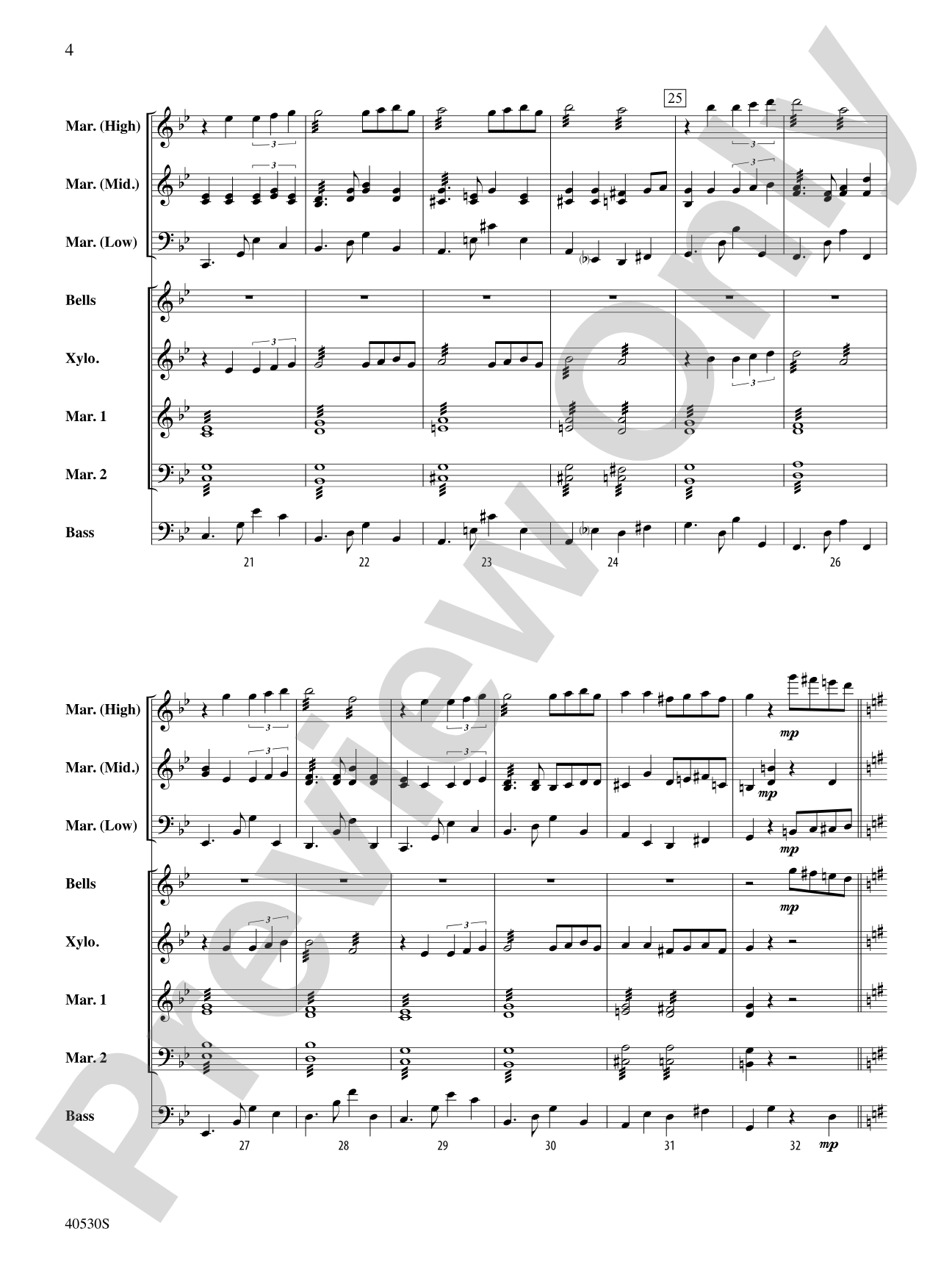 Por Una Cabeza: Percussion Ensemble Conductor Score & Parts