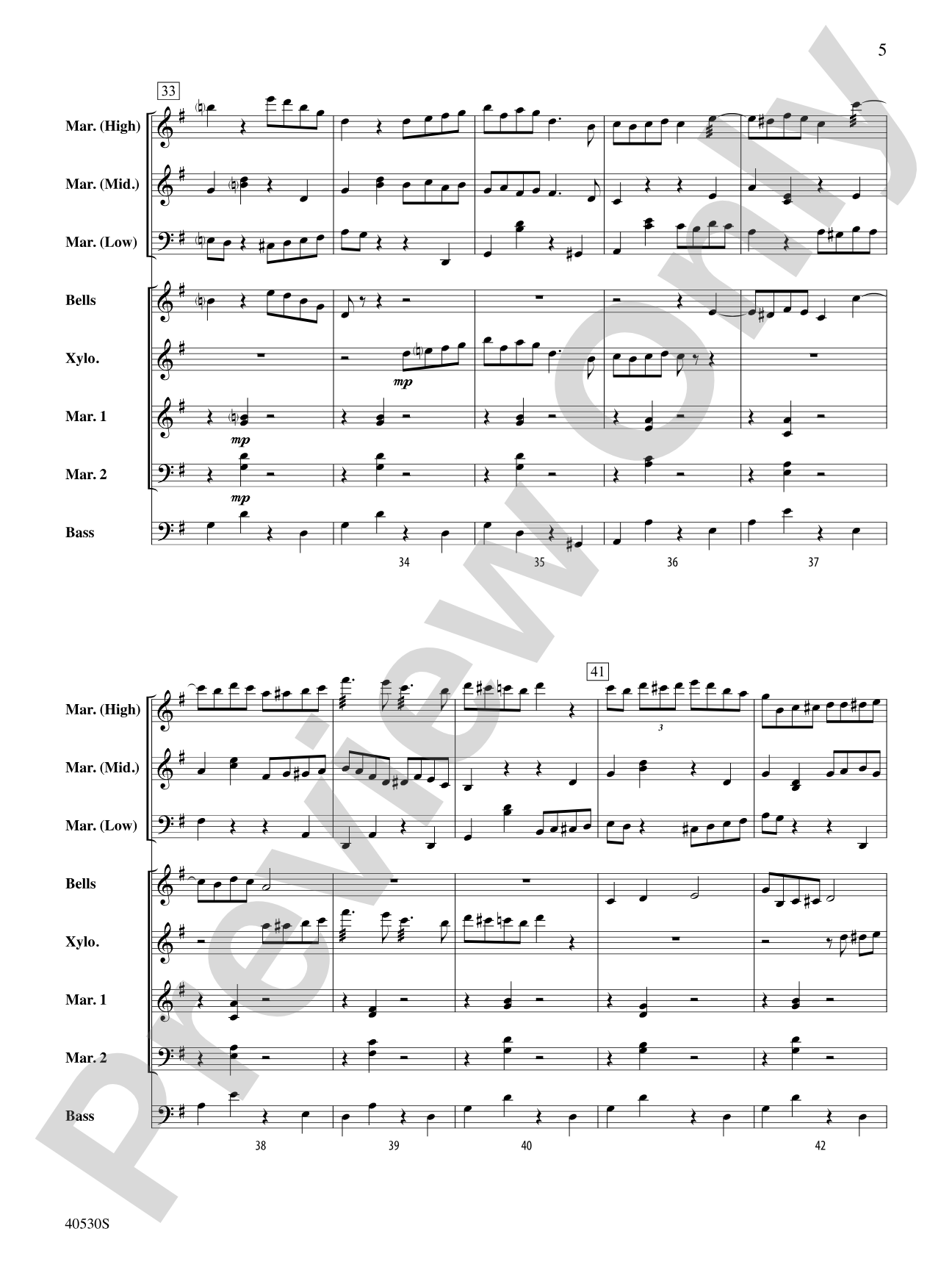 Por Una Cabeza: Percussion Ensemble Conductor Score & Parts