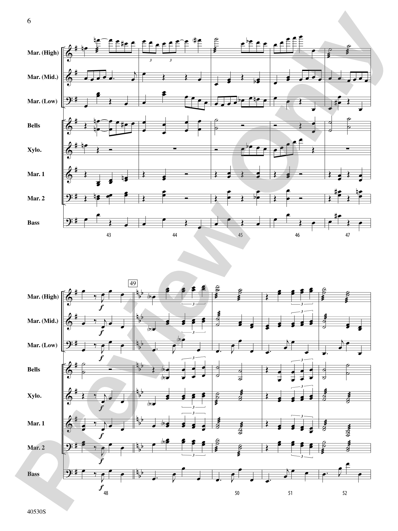 Por Una Cabeza: Percussion Ensemble Conductor Score & Parts