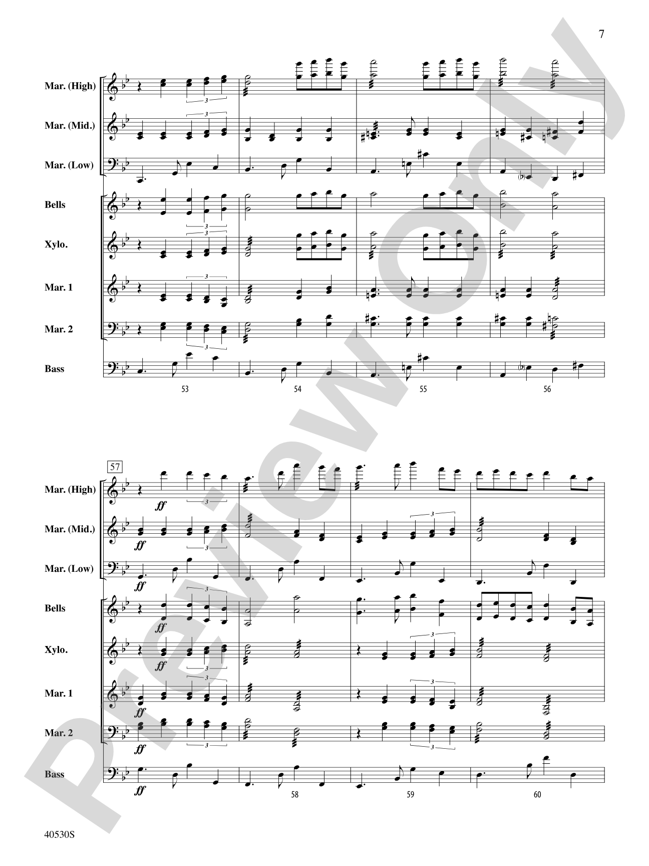 Por Una Cabeza: Percussion Ensemble Conductor Score & Parts